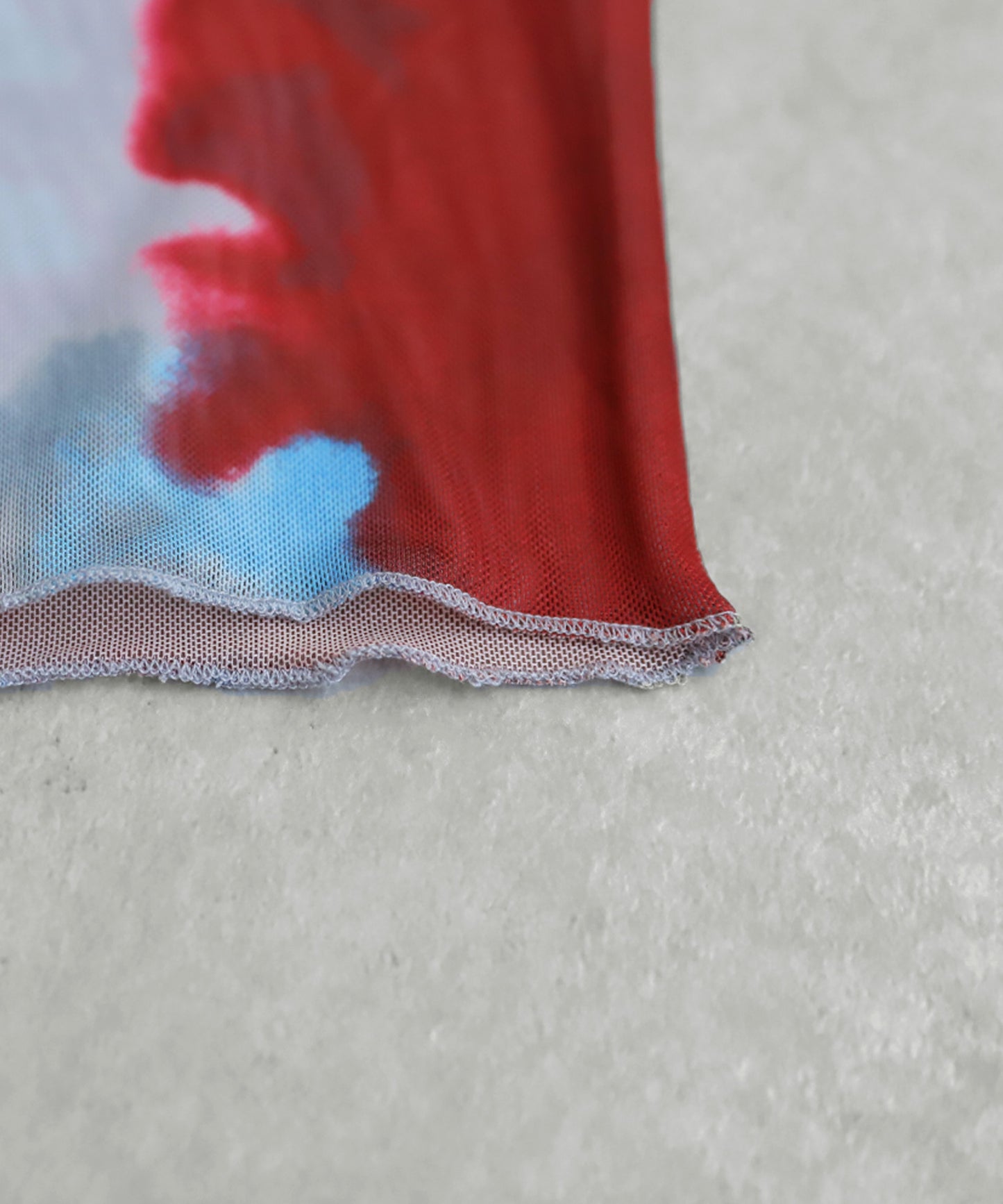 Watercolor Print Sheer Tops Ladies