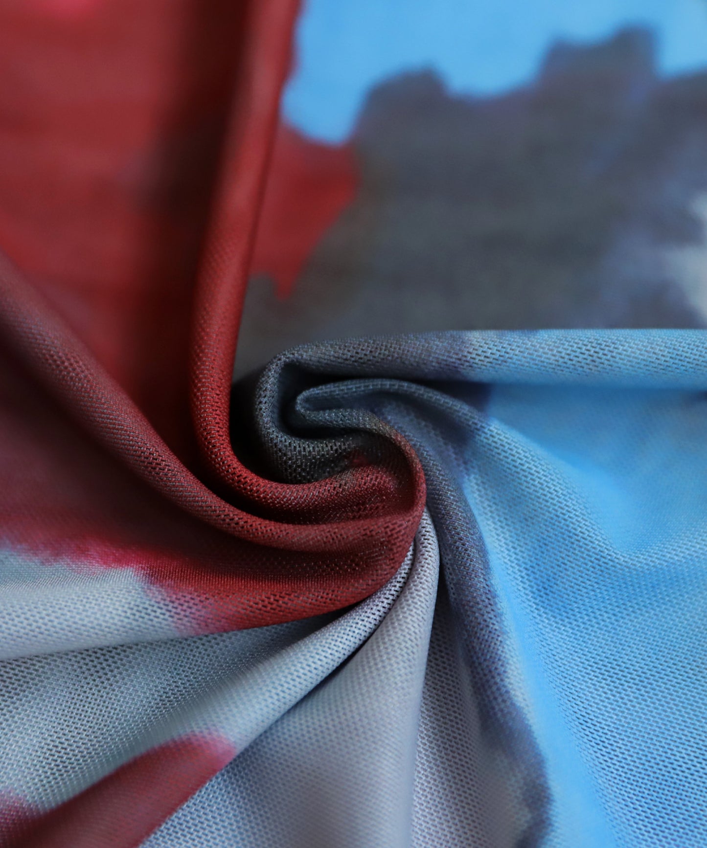 Watercolor Print Sheer Tops Ladies