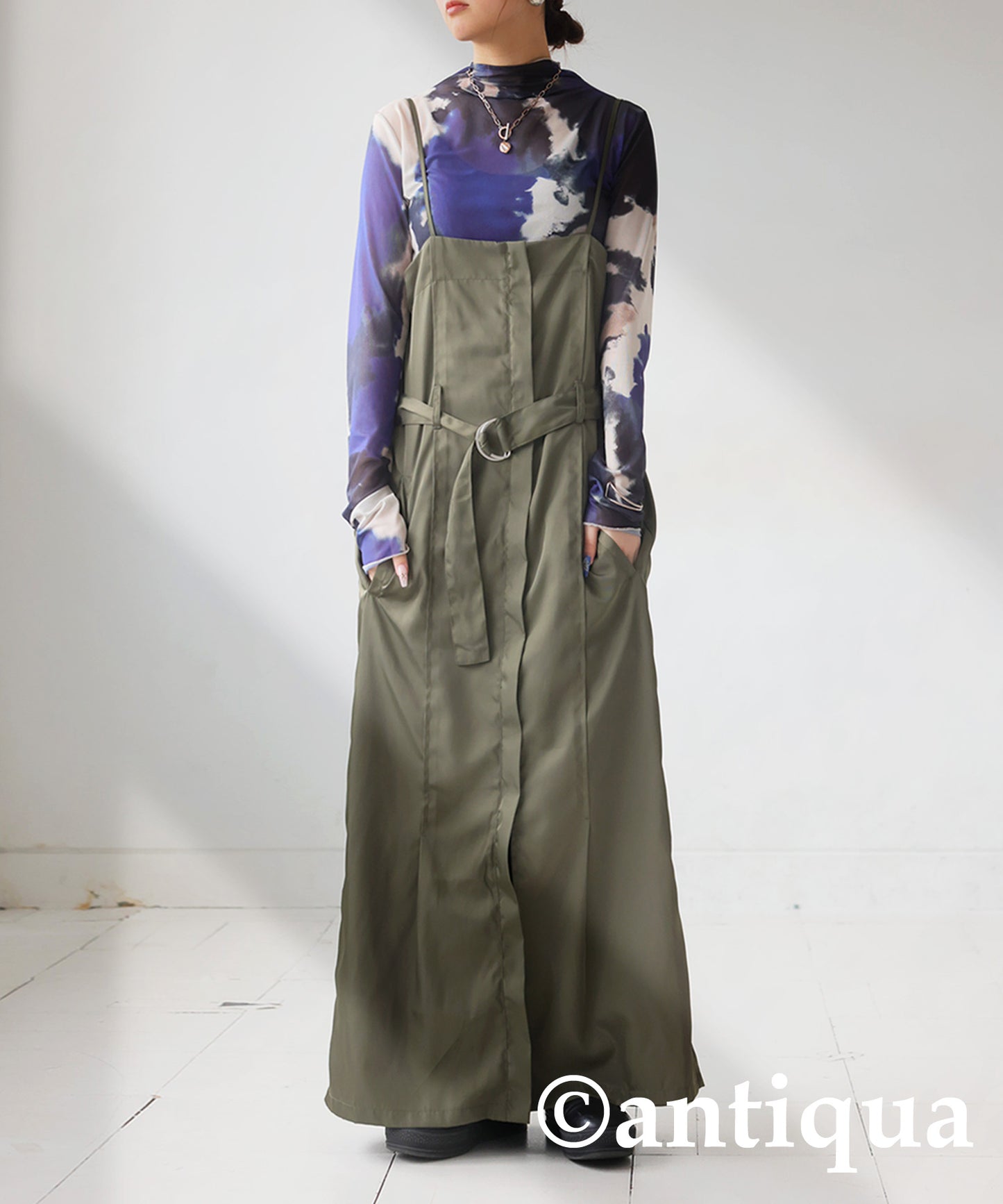 Watercolor Print Sheer Tops Ladies