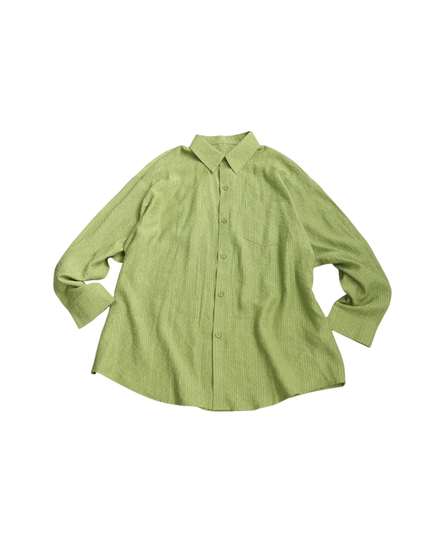 Ladies Textured Striped Sheer Shirt