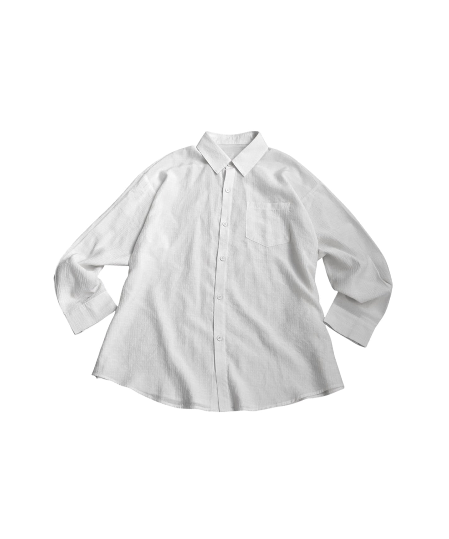 Ladies Textured Striped Sheer Shirt