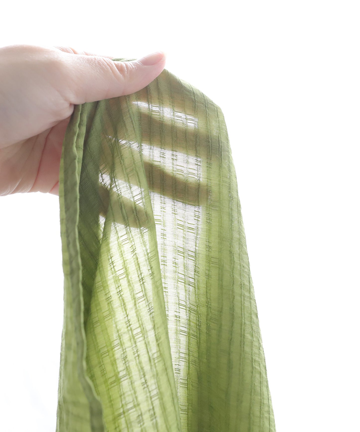 Ladies Textured Striped Sheer Shirt