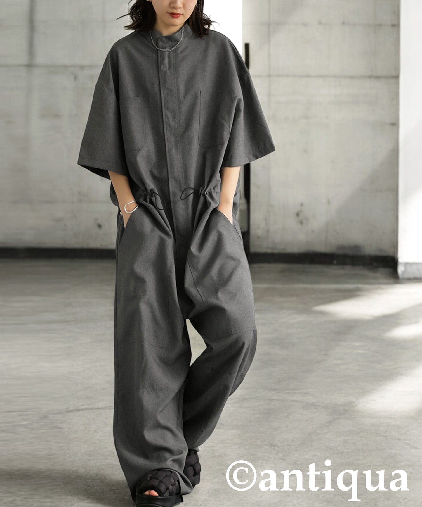 Ladies Drawstring Jumpsuit