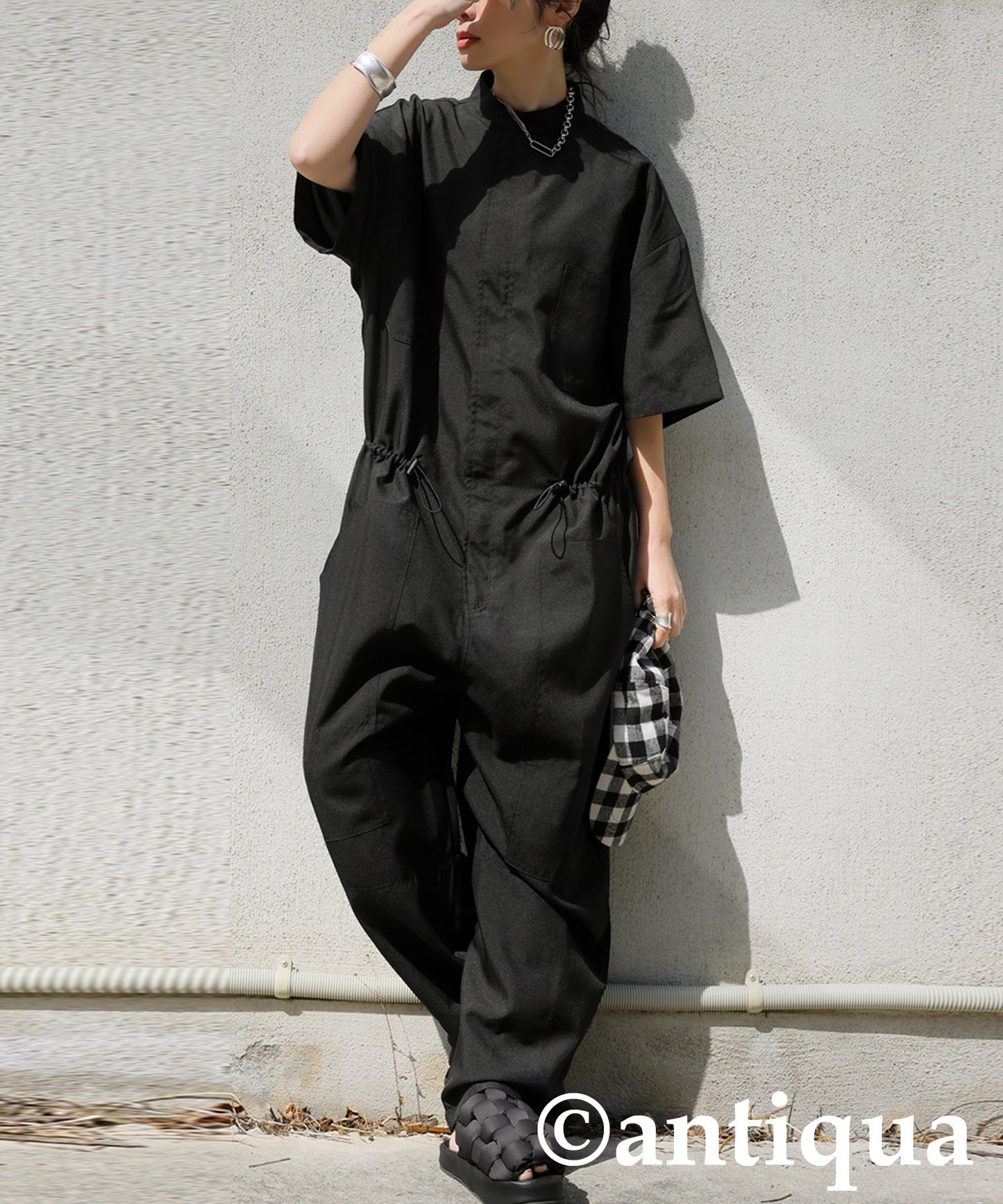 Ladies Drawstring Jumpsuit