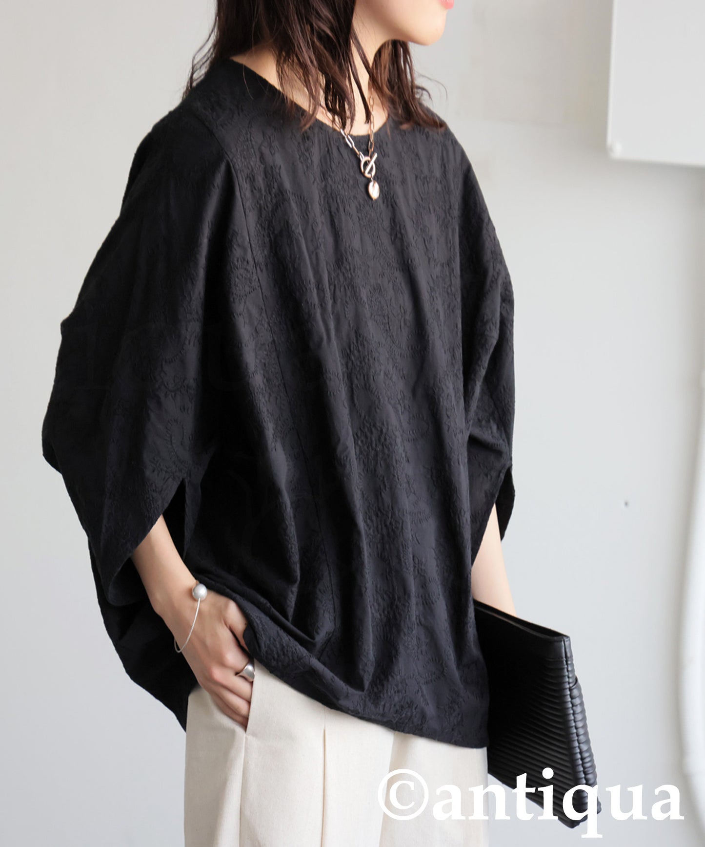 Ladies Paisley Embroidered Dolman Top