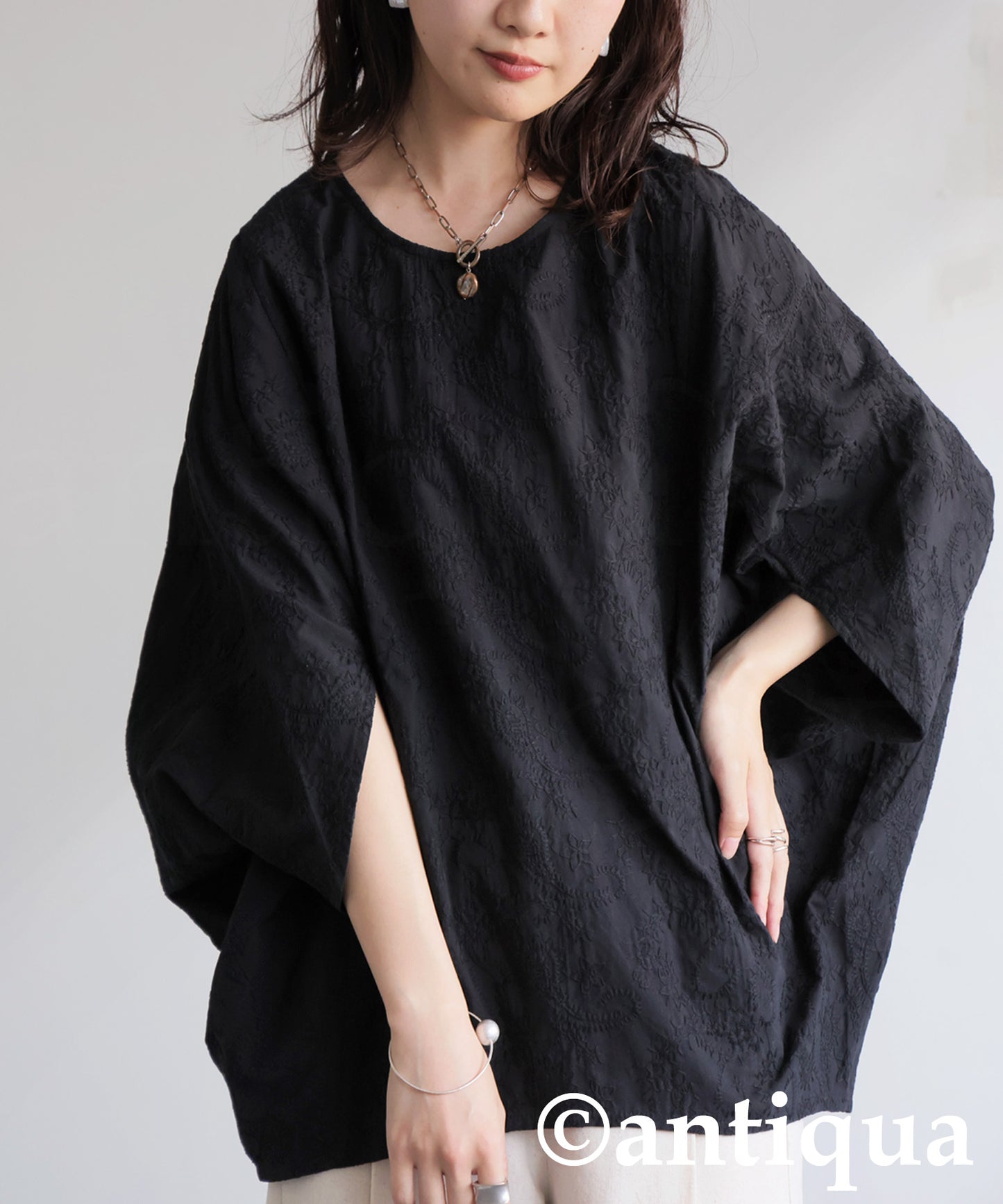 Ladies Paisley Embroidered Dolman Top