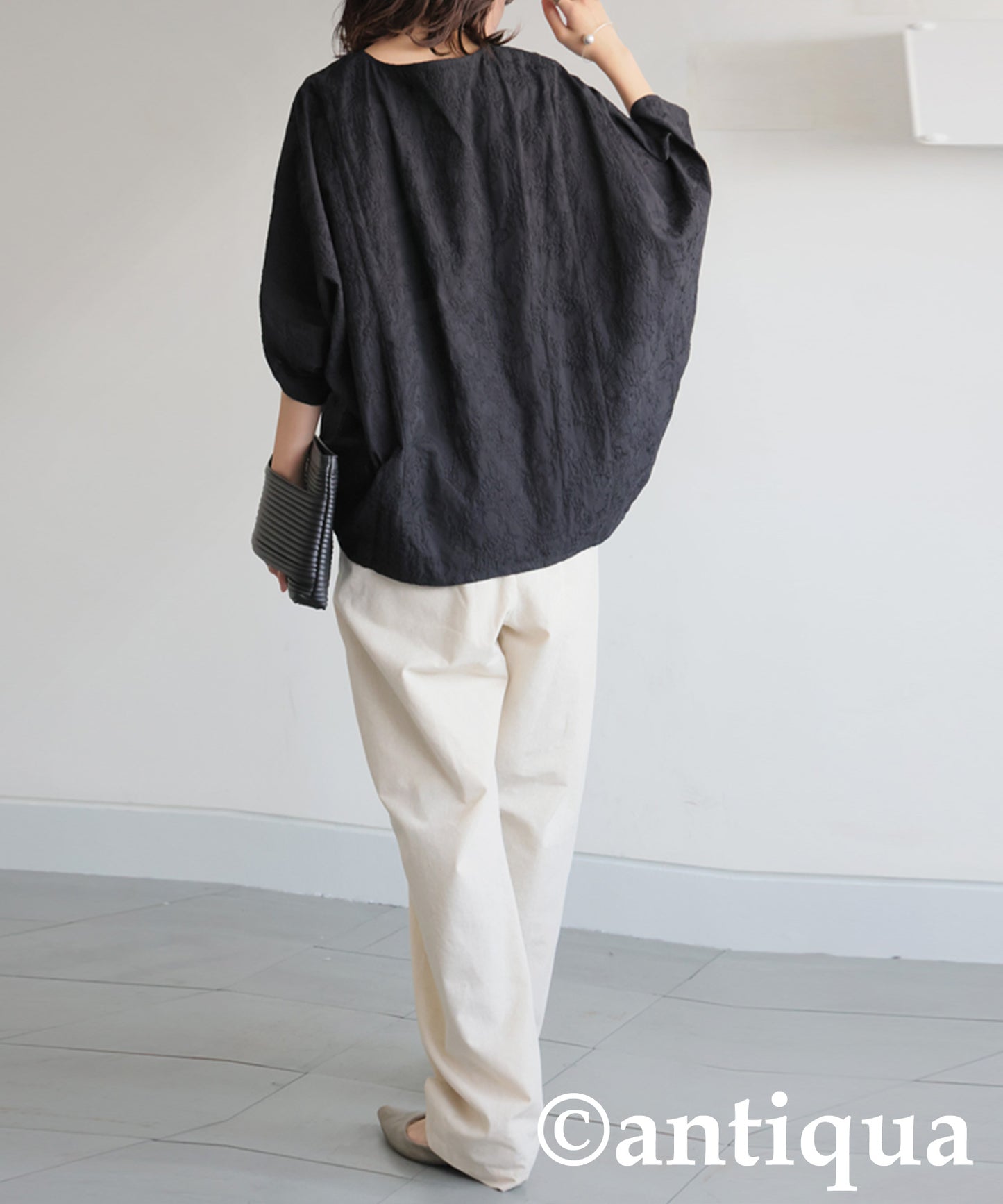 Ladies Paisley Embroidered Dolman Top