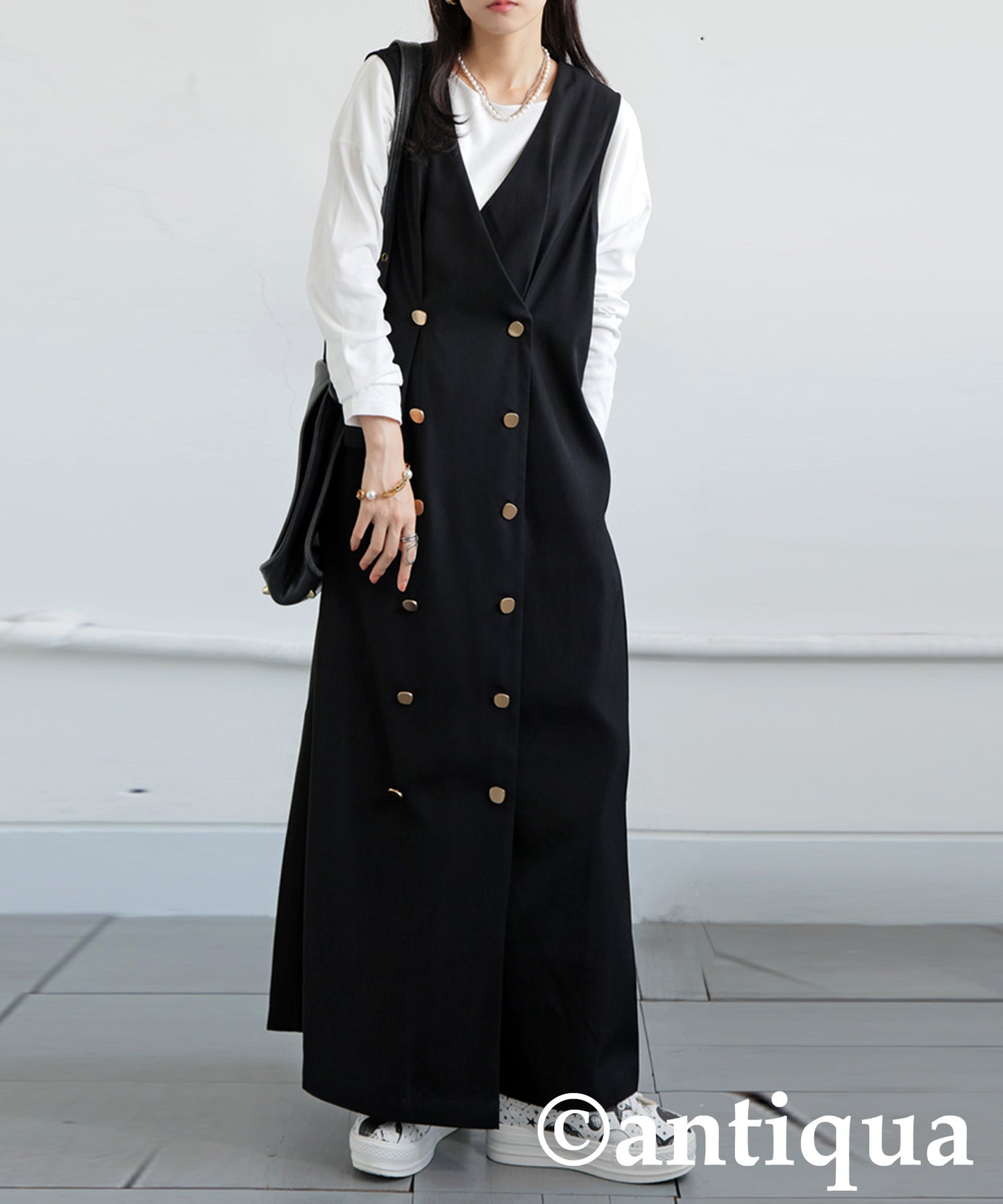 Ladies Long Gilet-Style Double Dress