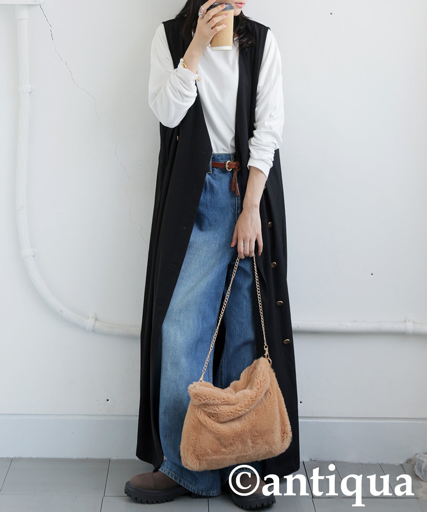 Ladies Long Gilet-Style Double Dress