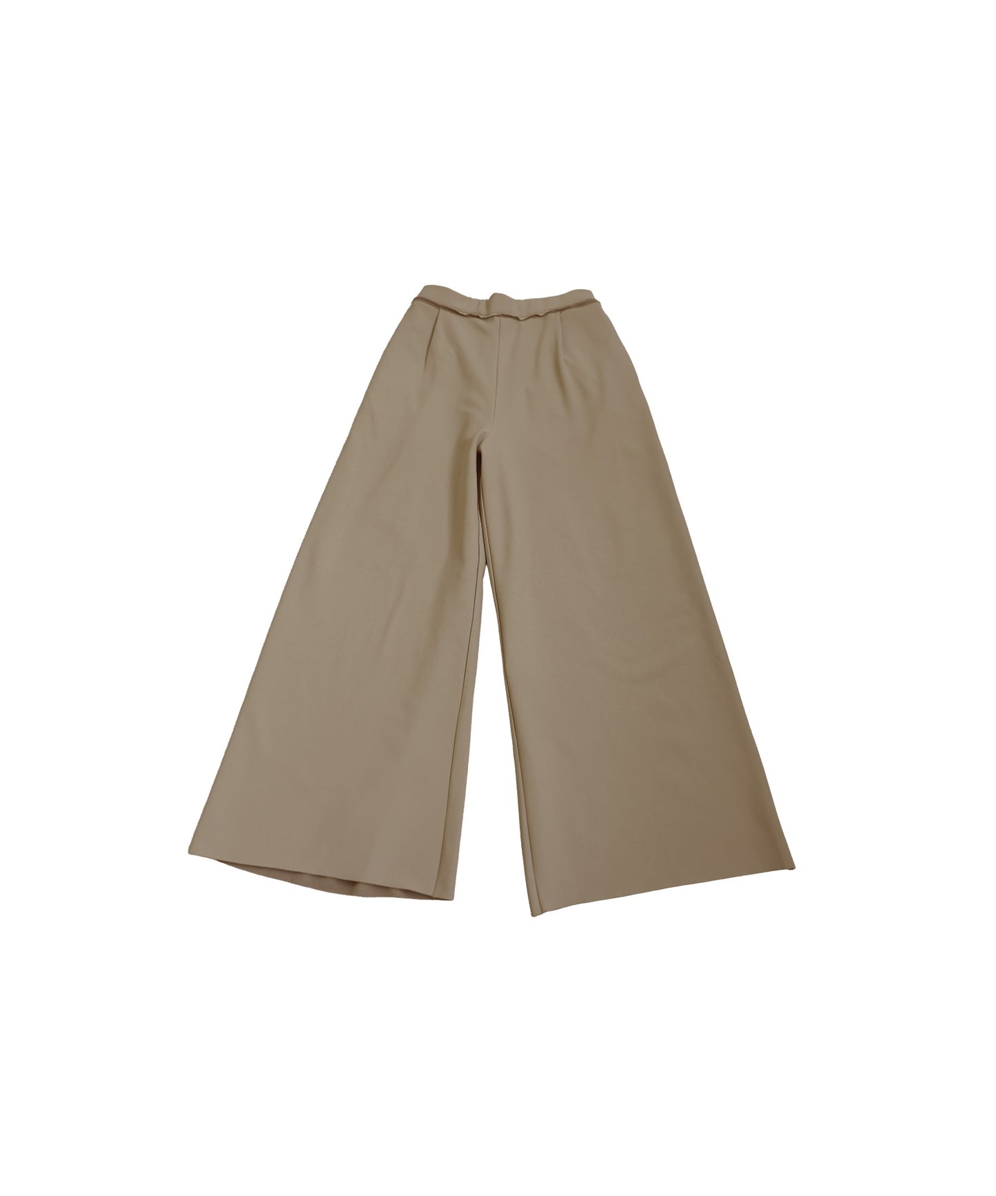 Fleece-Lined Georgette Wide-Leg Pants Ladies