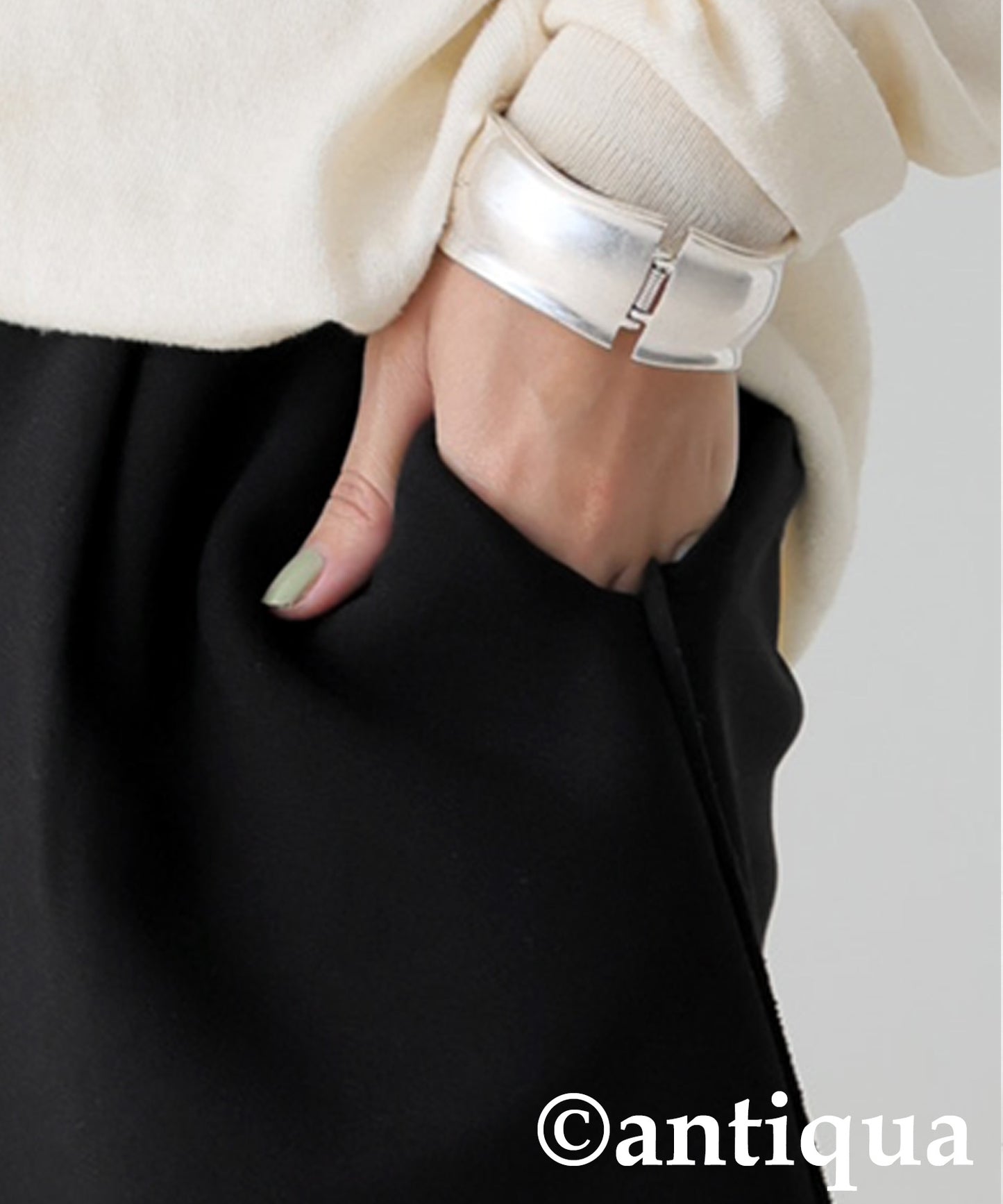 Fleece-Lined Georgette Wide-Leg Pants Ladies