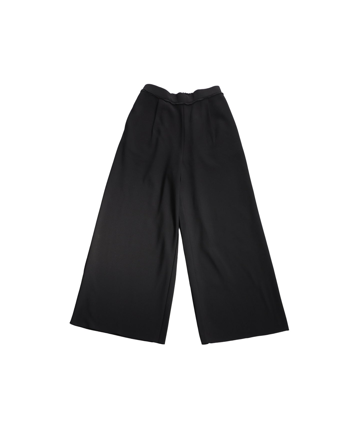 Fleece-Lined Georgette Wide-Leg Pants Ladies