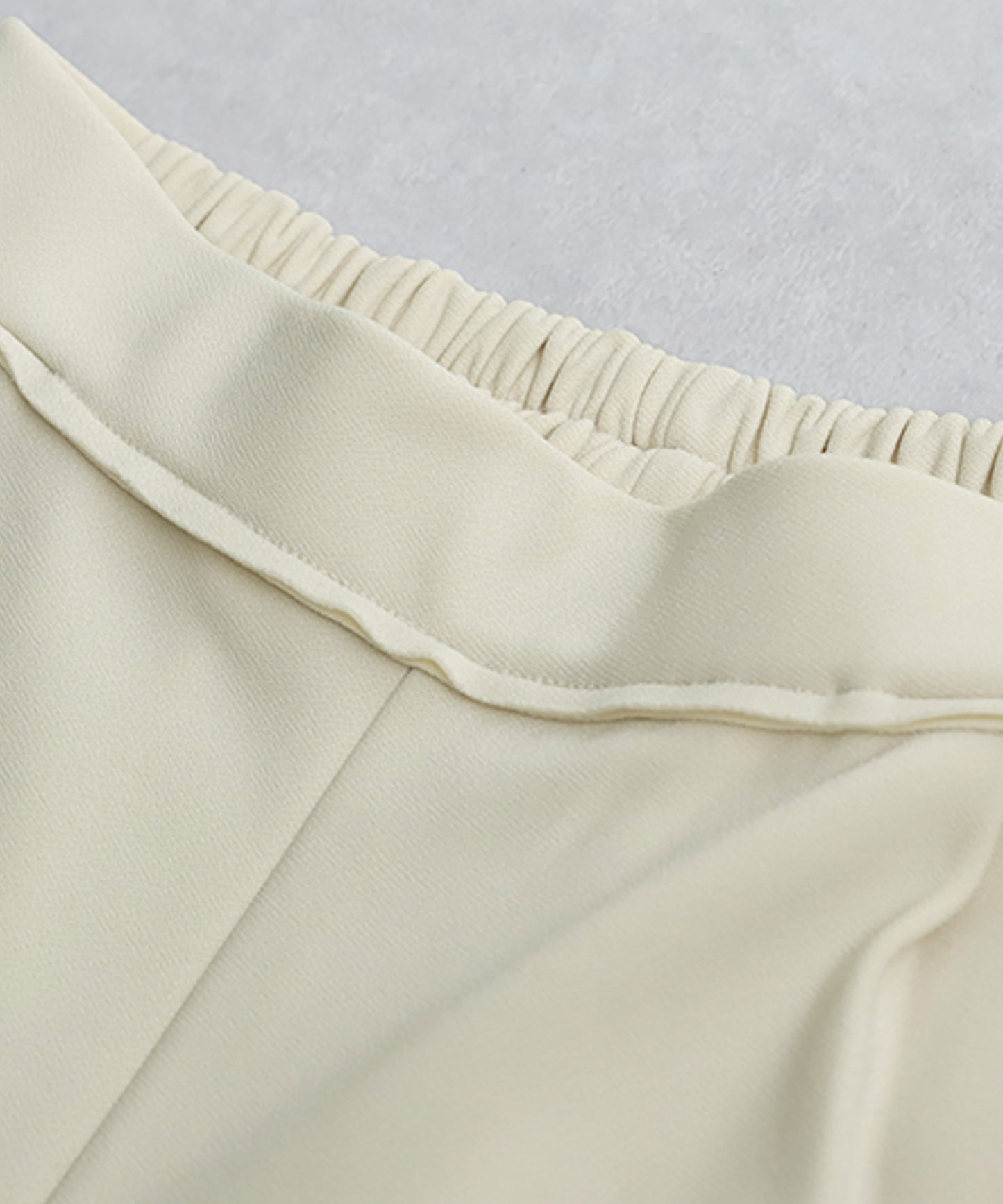 Fleece-Lined Georgette Wide-Leg Pants Ladies