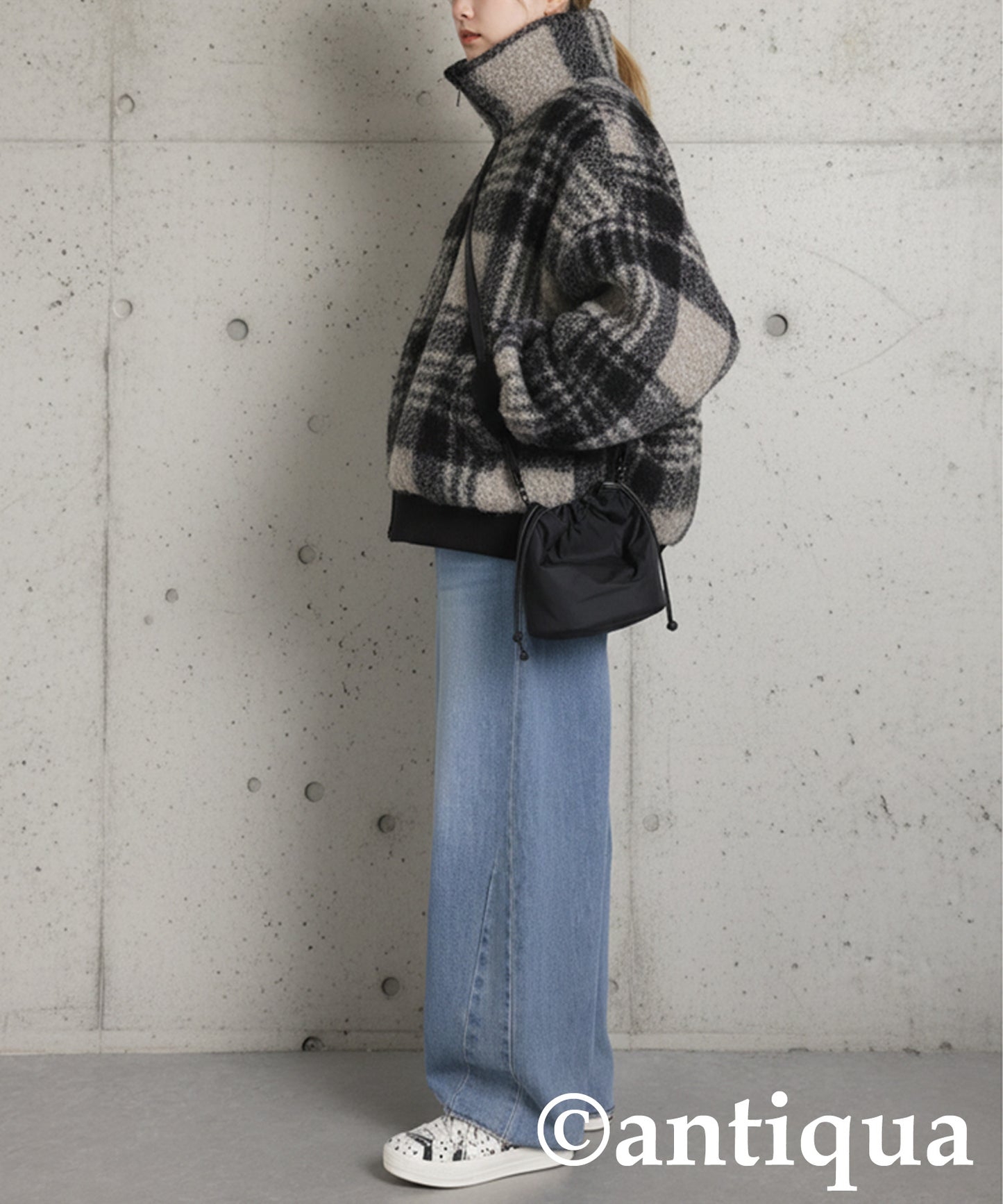 Checked Boa Jacket Ladies