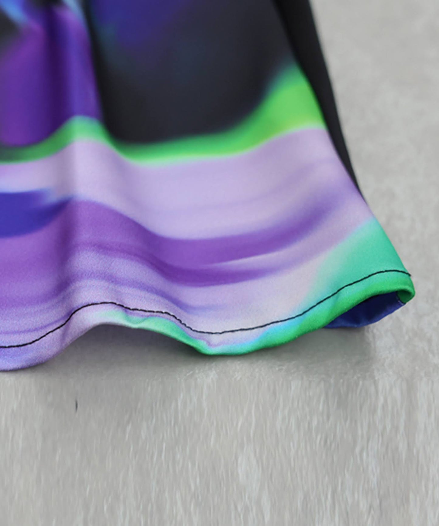 Art Pattern Flared Long Skirt Ladies