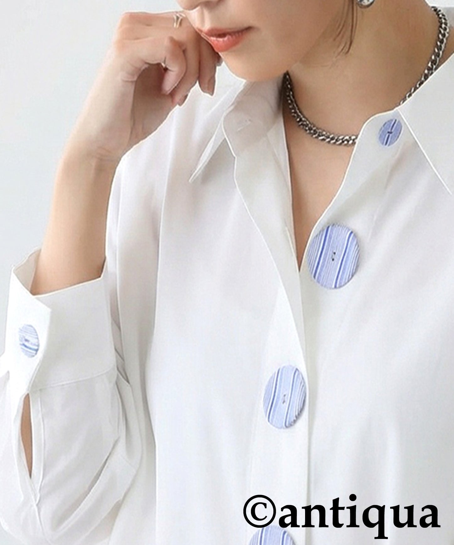 Design Button Shirt Dress Ladies