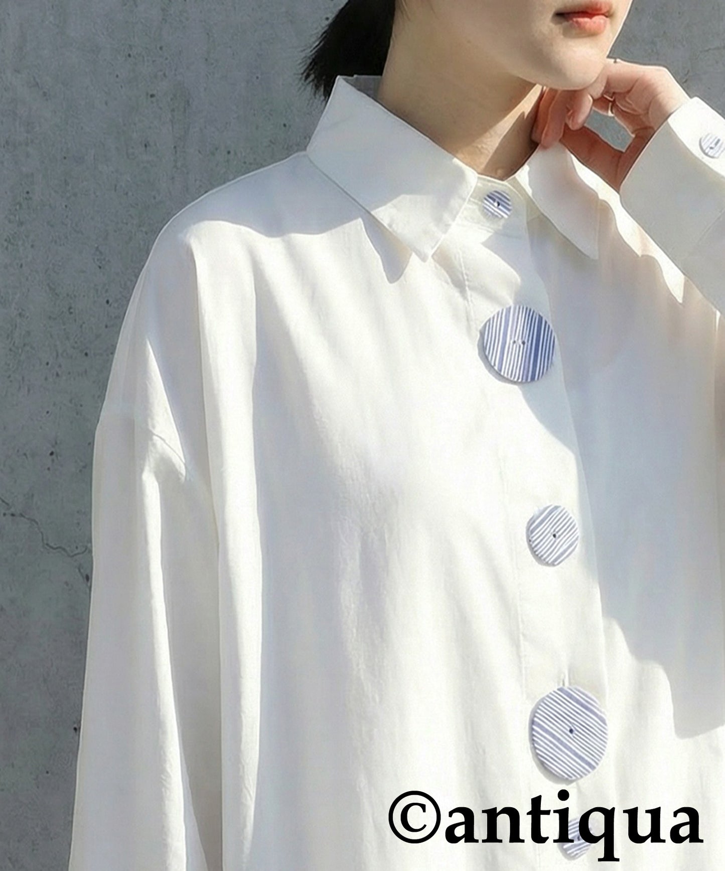 Design Button Shirt Dress Ladies