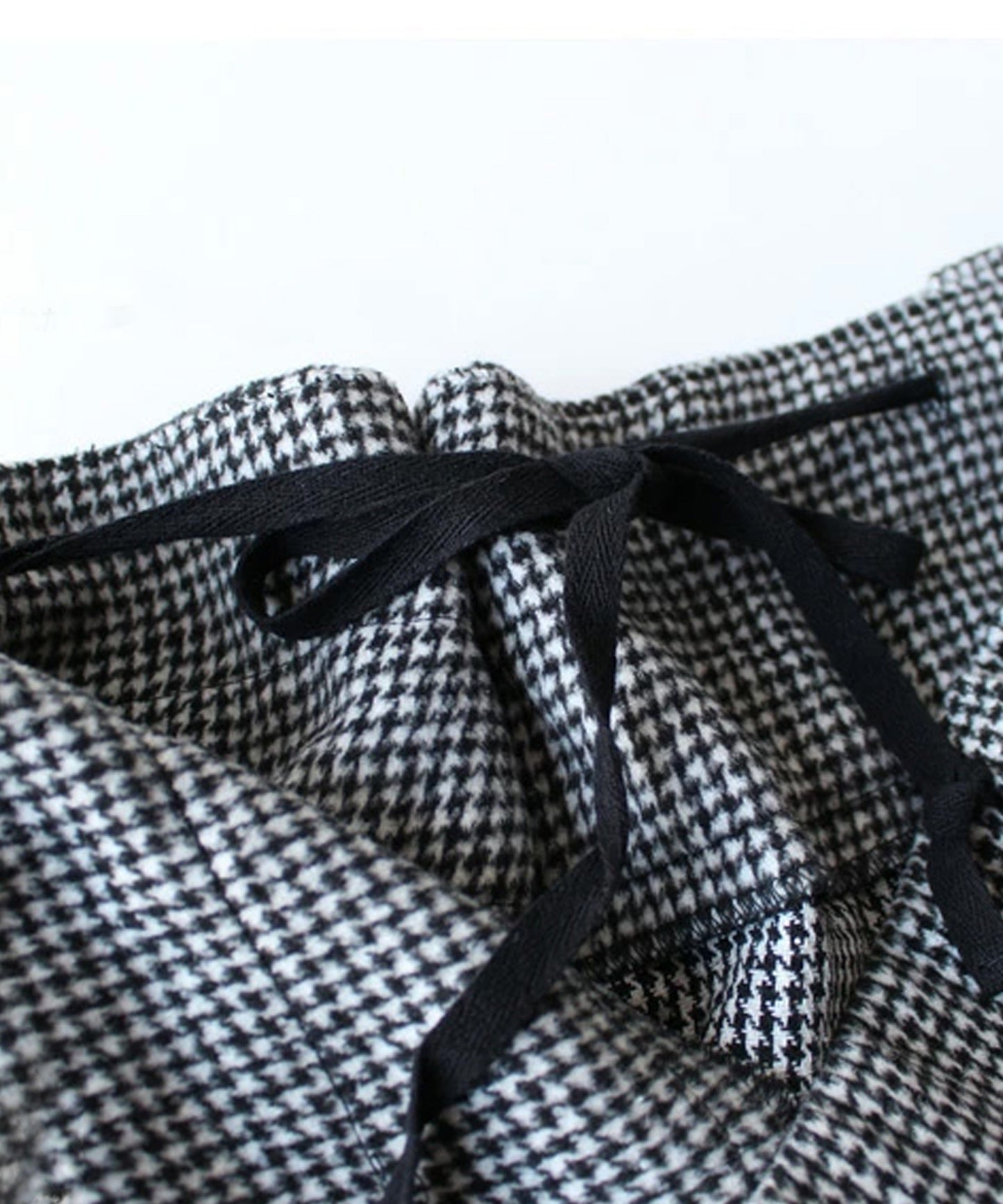 Houndstooth Pattern Sarouel Pants Ladies