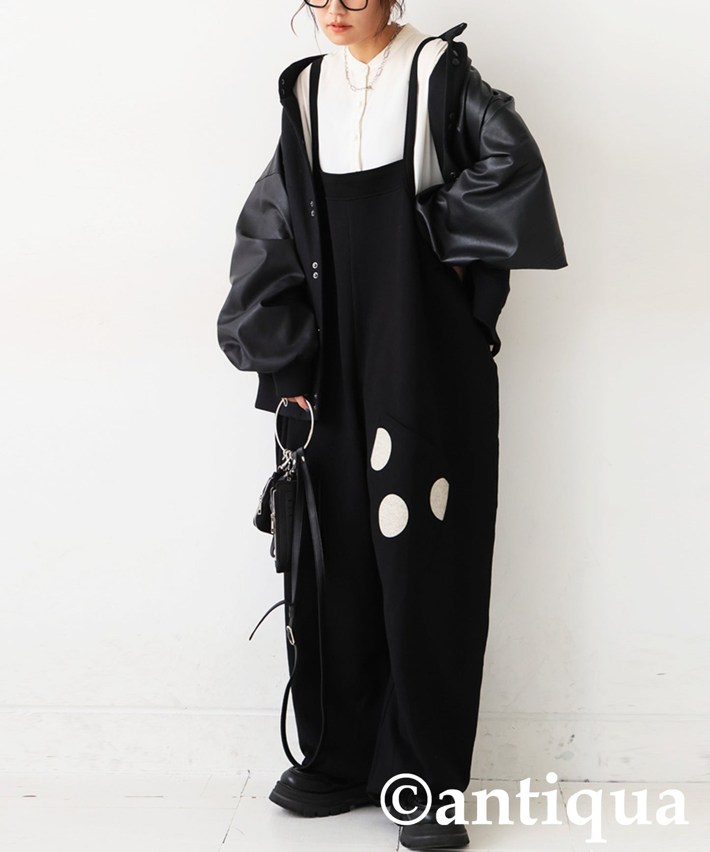 Dot Pocket Overalls Ladies