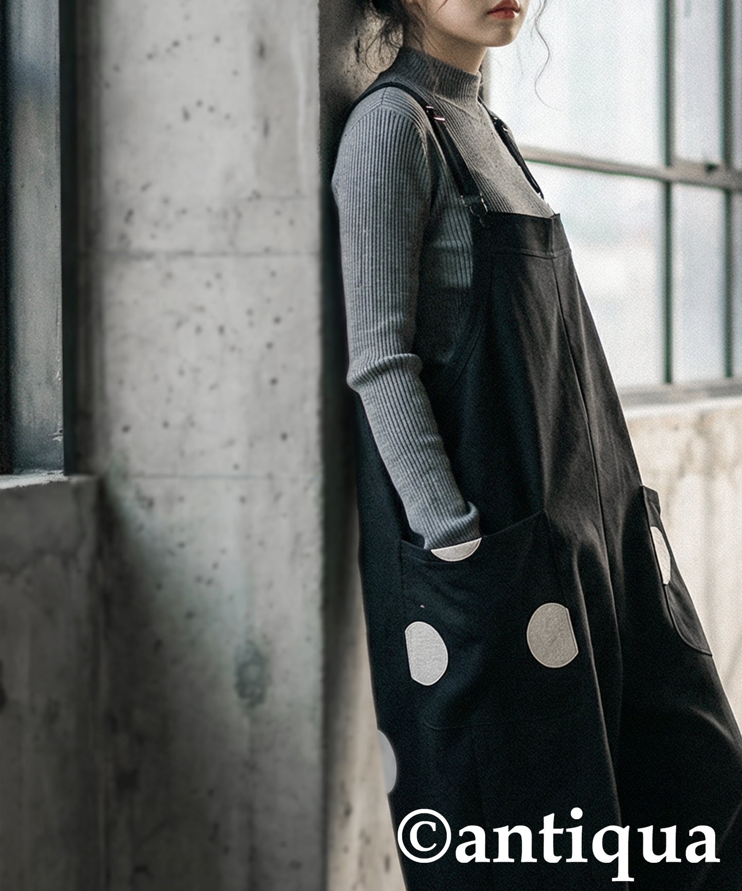 Dot Pocket Overalls Ladies