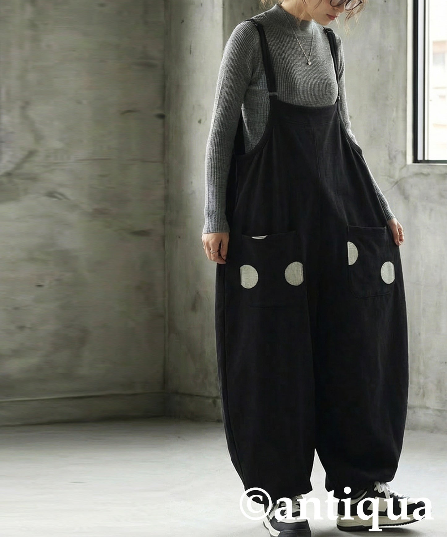 Dot Pocket Overalls Ladies