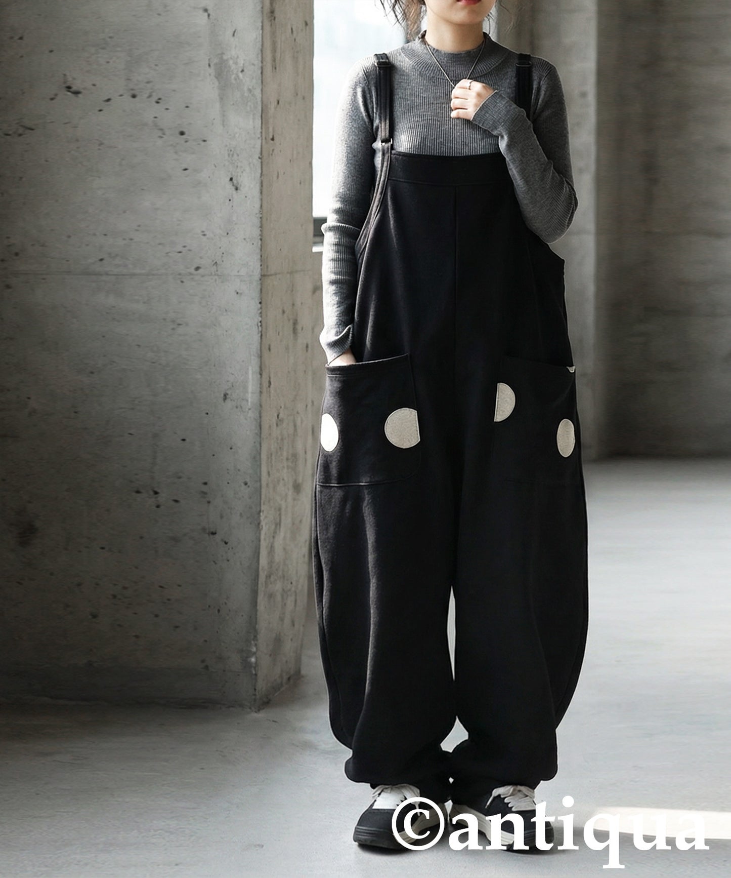 Dot Pocket Overalls Ladies