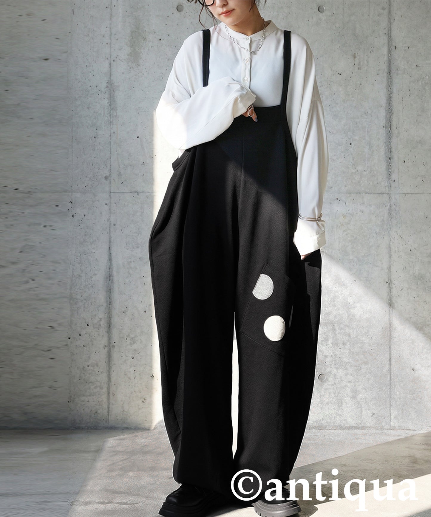 Dot Pocket Overalls Ladies