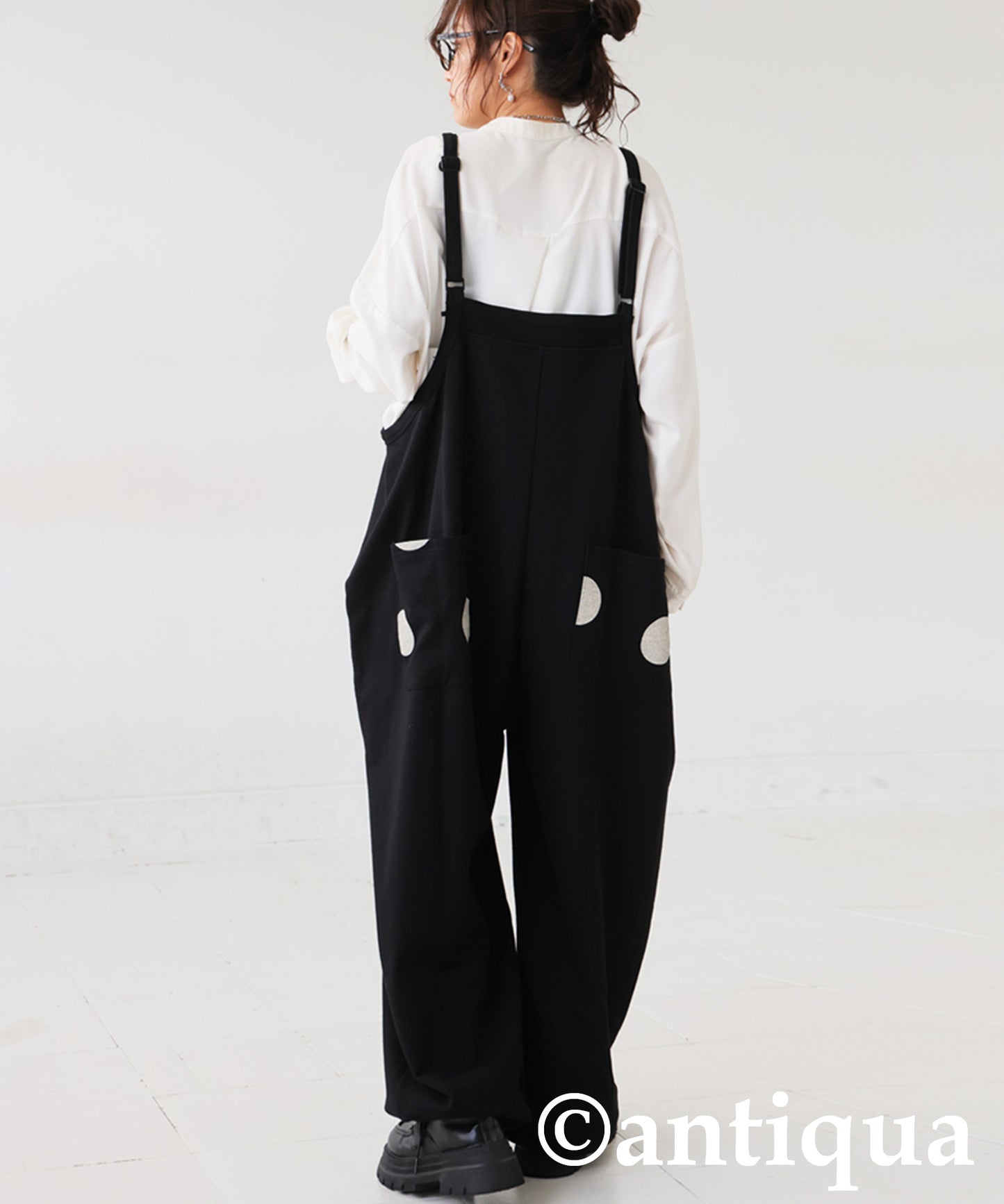 Dot Pocket Overalls Ladies