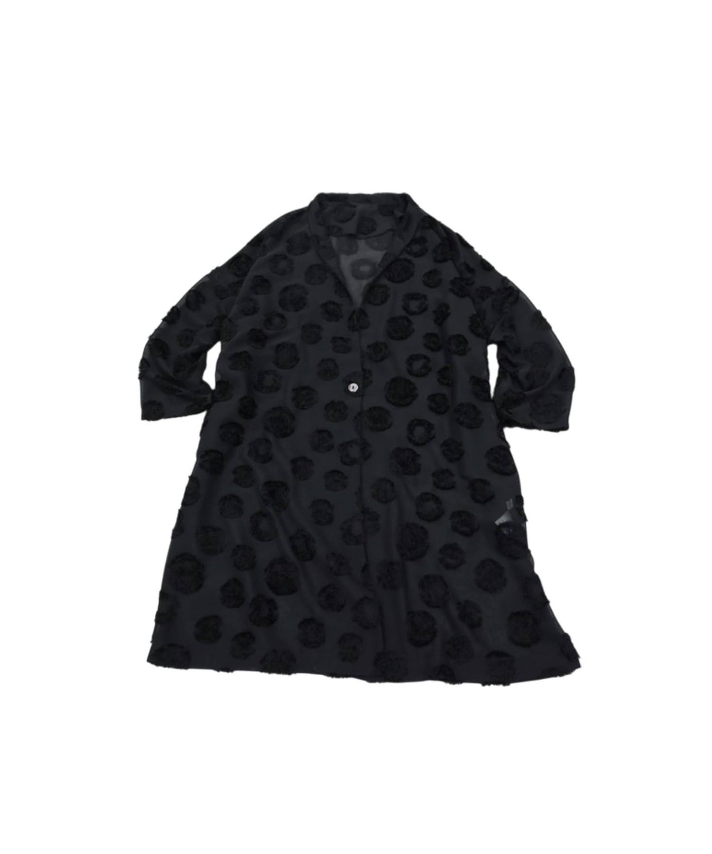 Sheer Polka Dot Long Cardigan Ladies