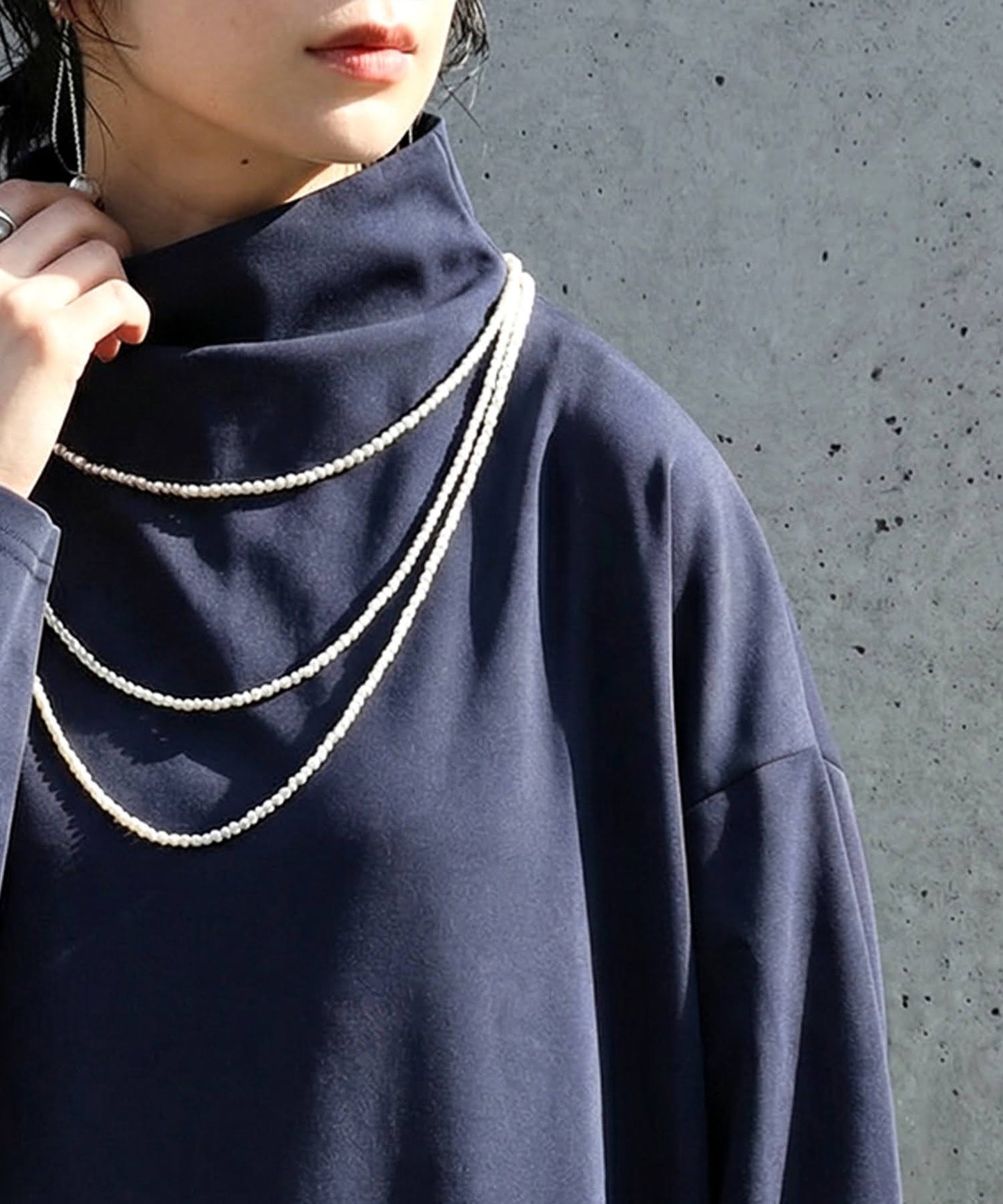 High-Neck Long-Sleeved Dress Ladies