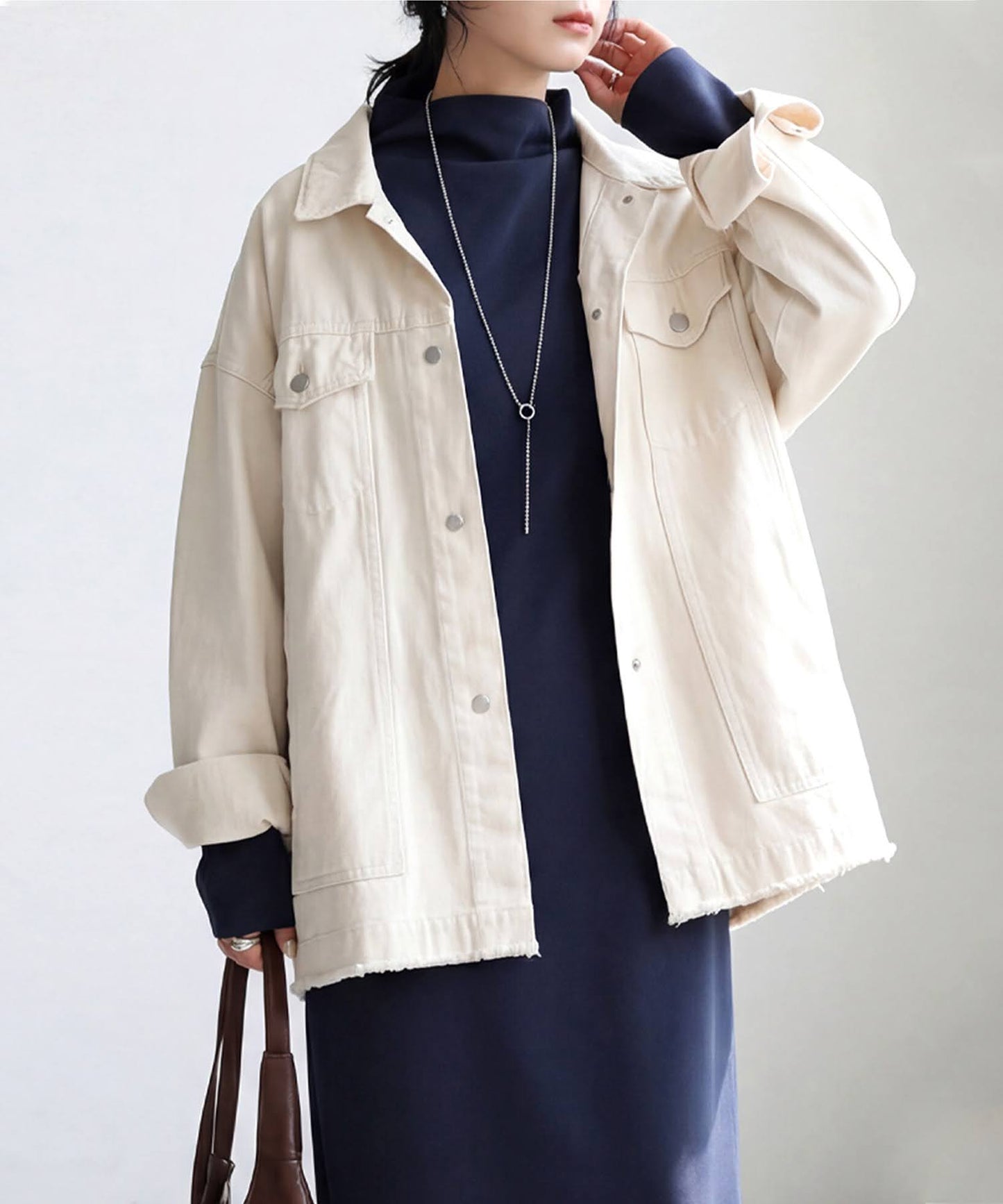 High-Neck Long-Sleeved Dress Ladies