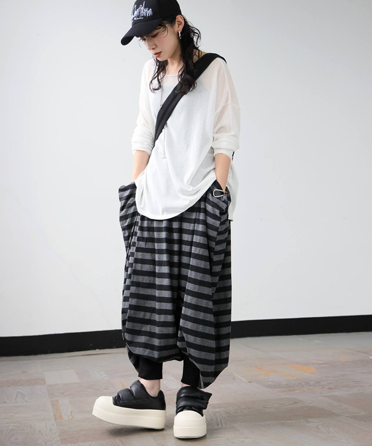 Striped Sarouel Pants Ladies