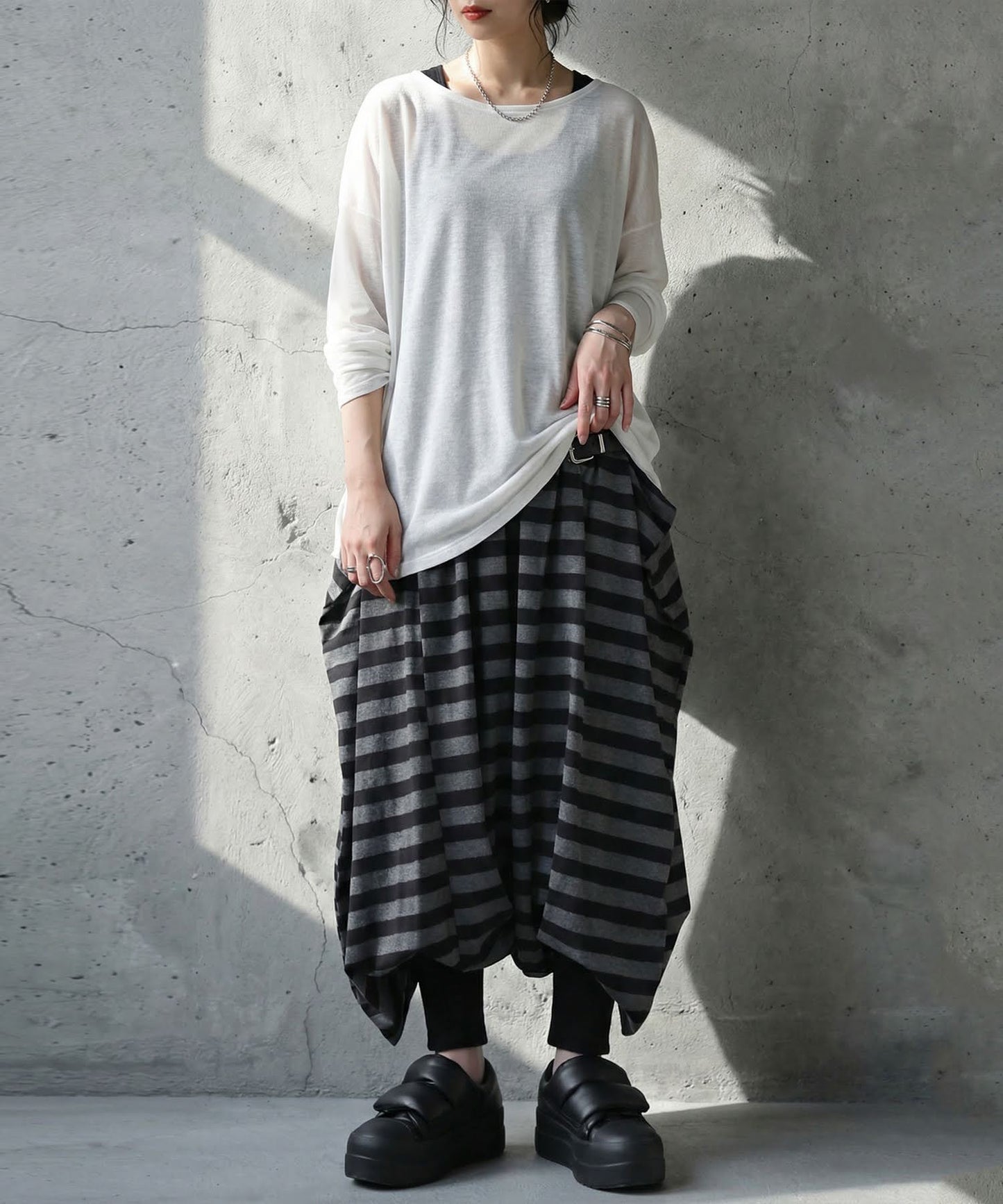Striped Sarouel Pants Ladies
