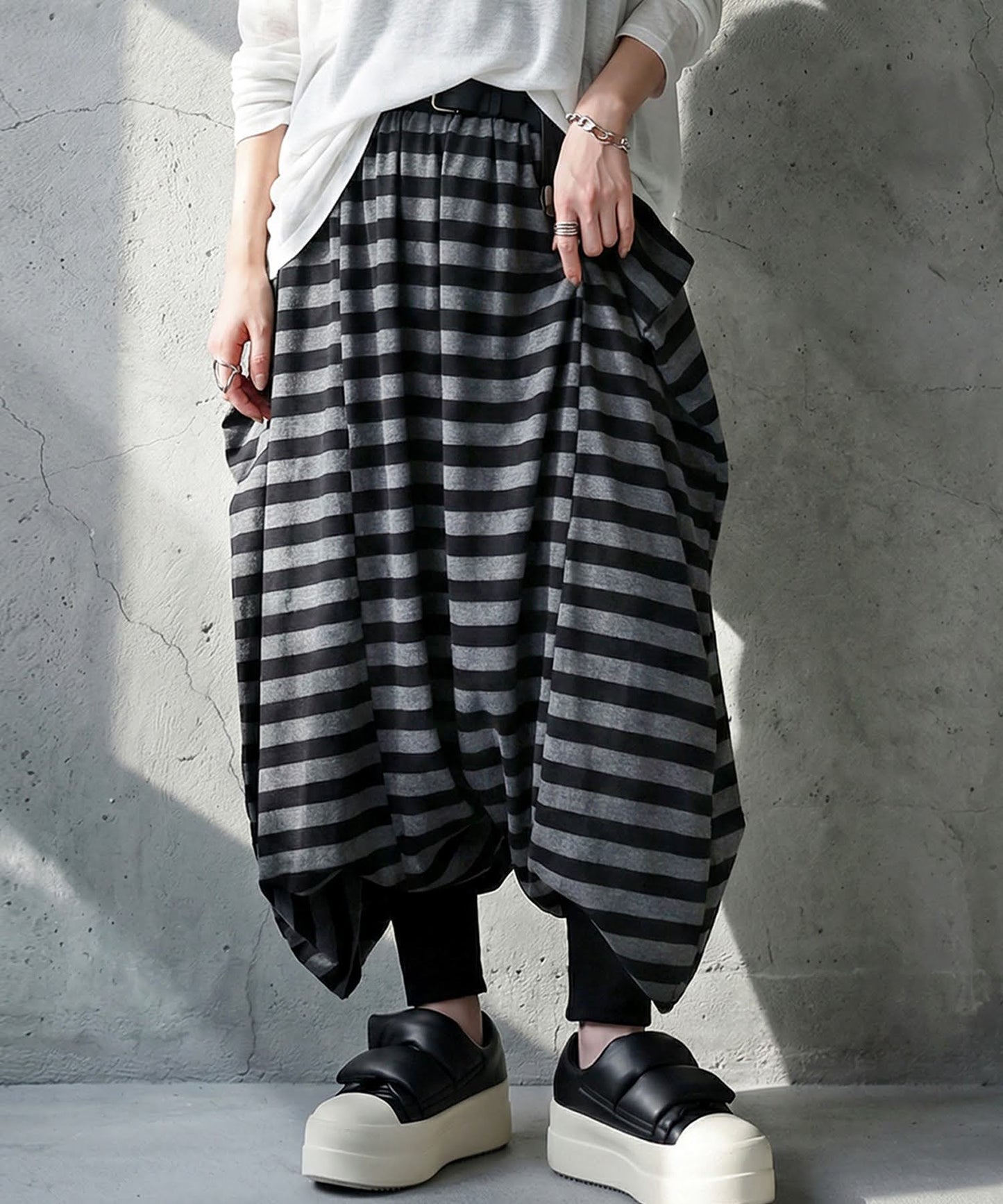 Striped Sarouel Pants Ladies