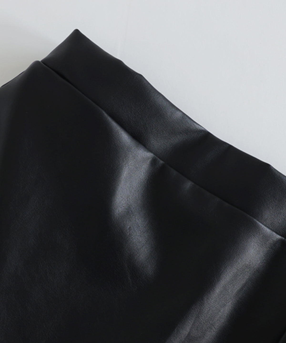 Eyelet Design Faux Leather Skirt Ladies