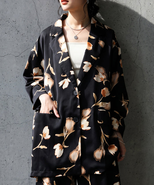 Floral And Botanical Print Tailored Jacket Ladies