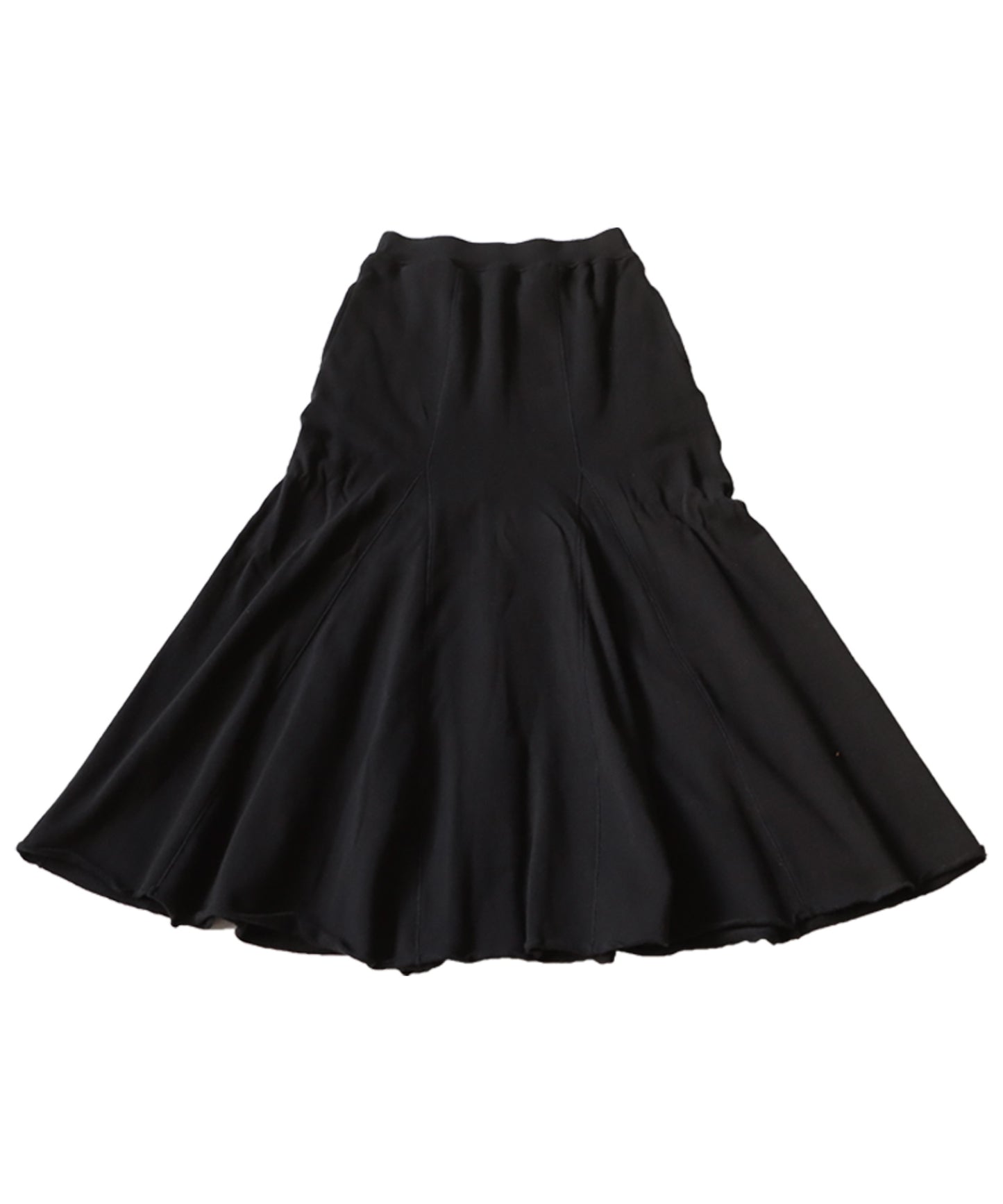 Pile Fabric Switching Flare Skirt Ladies