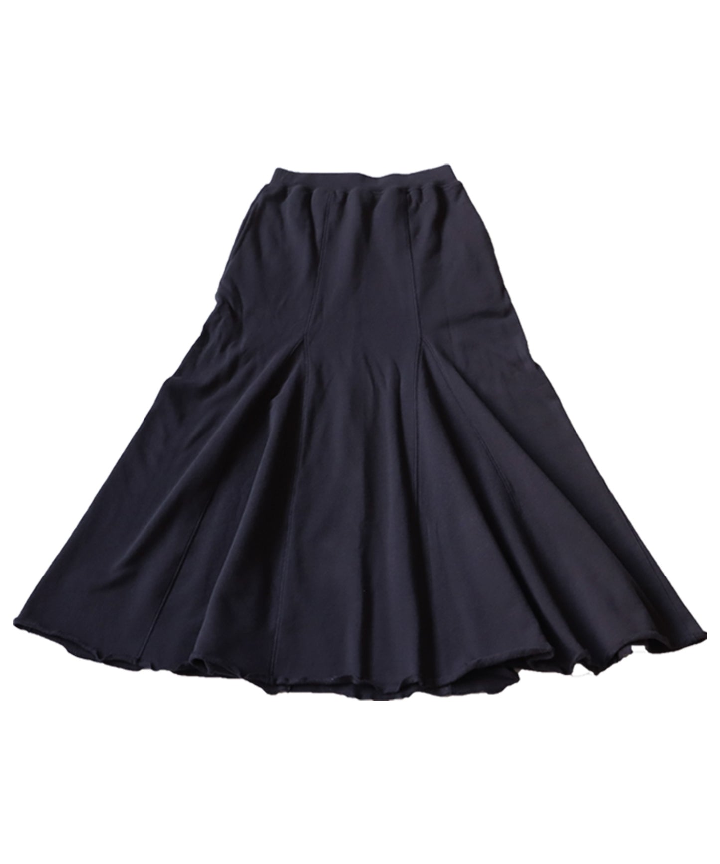 Pile Fabric Switching Flare Skirt Ladies