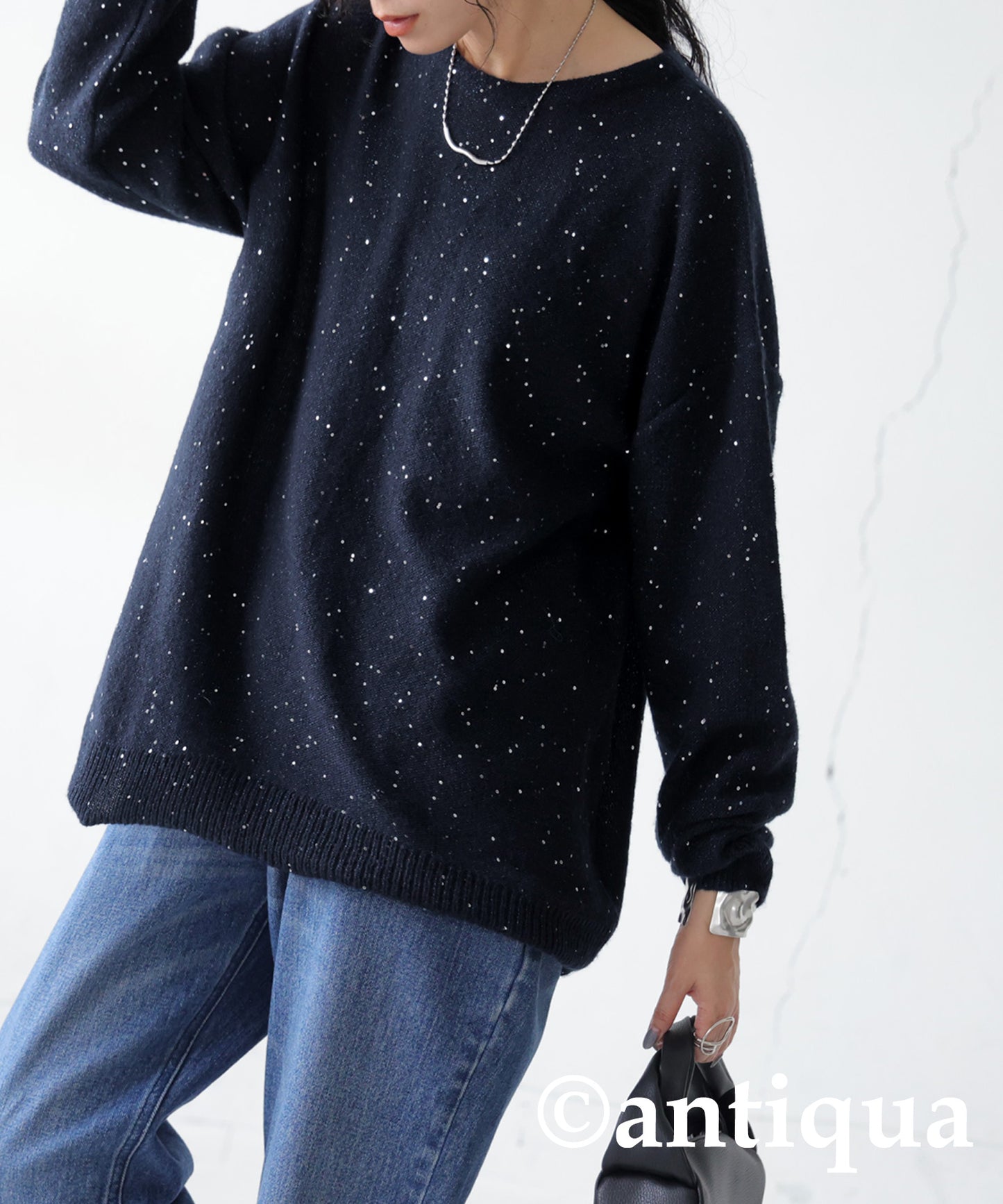 Starry Sky Glitter Knit Ladies