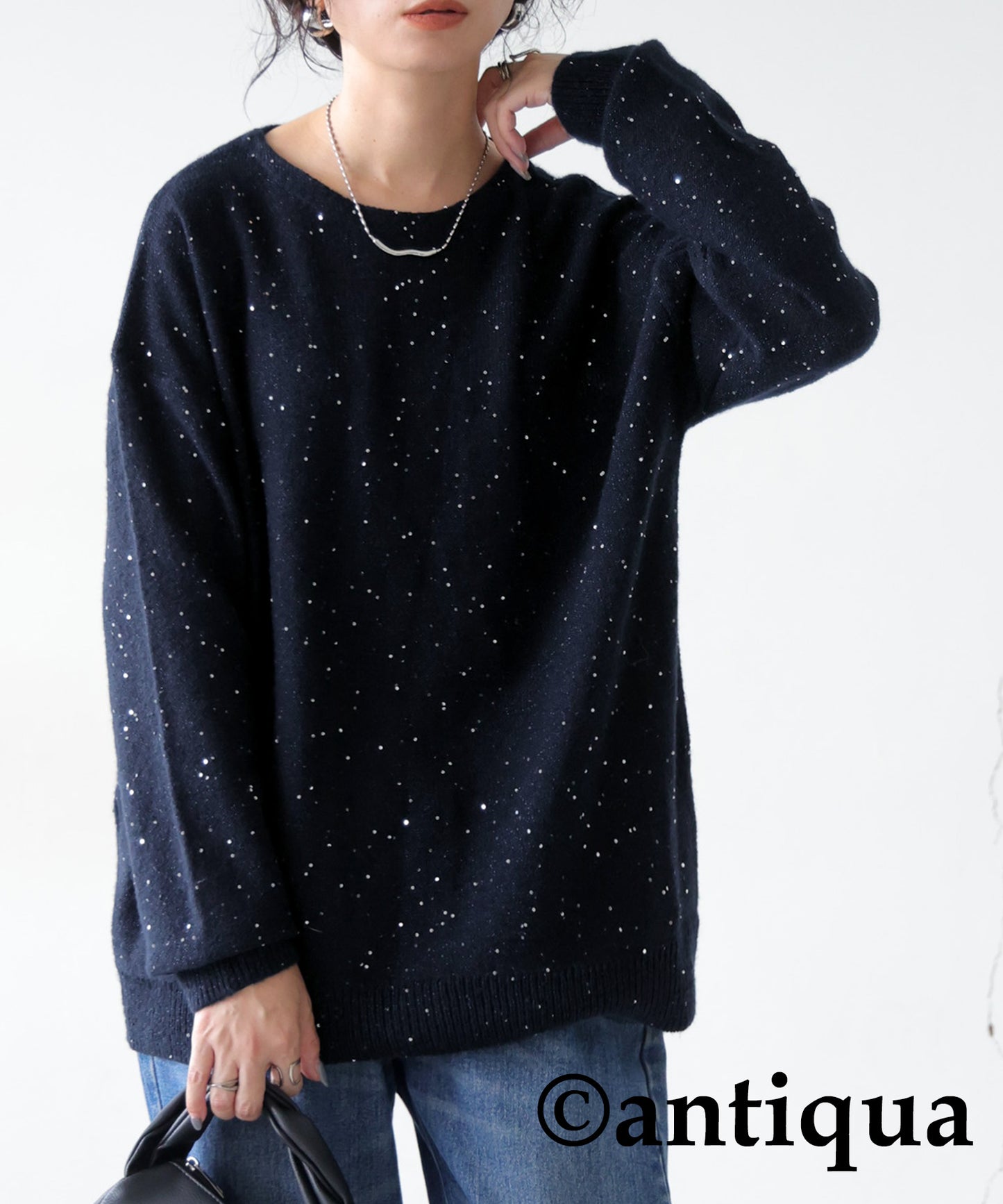 Starry Sky Glitter Knit Ladies