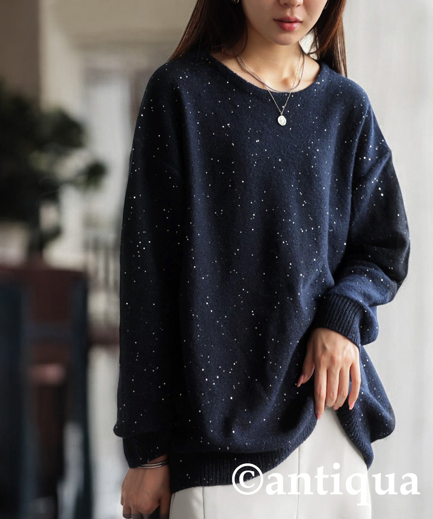 Starry Sky Glitter Knit Ladies