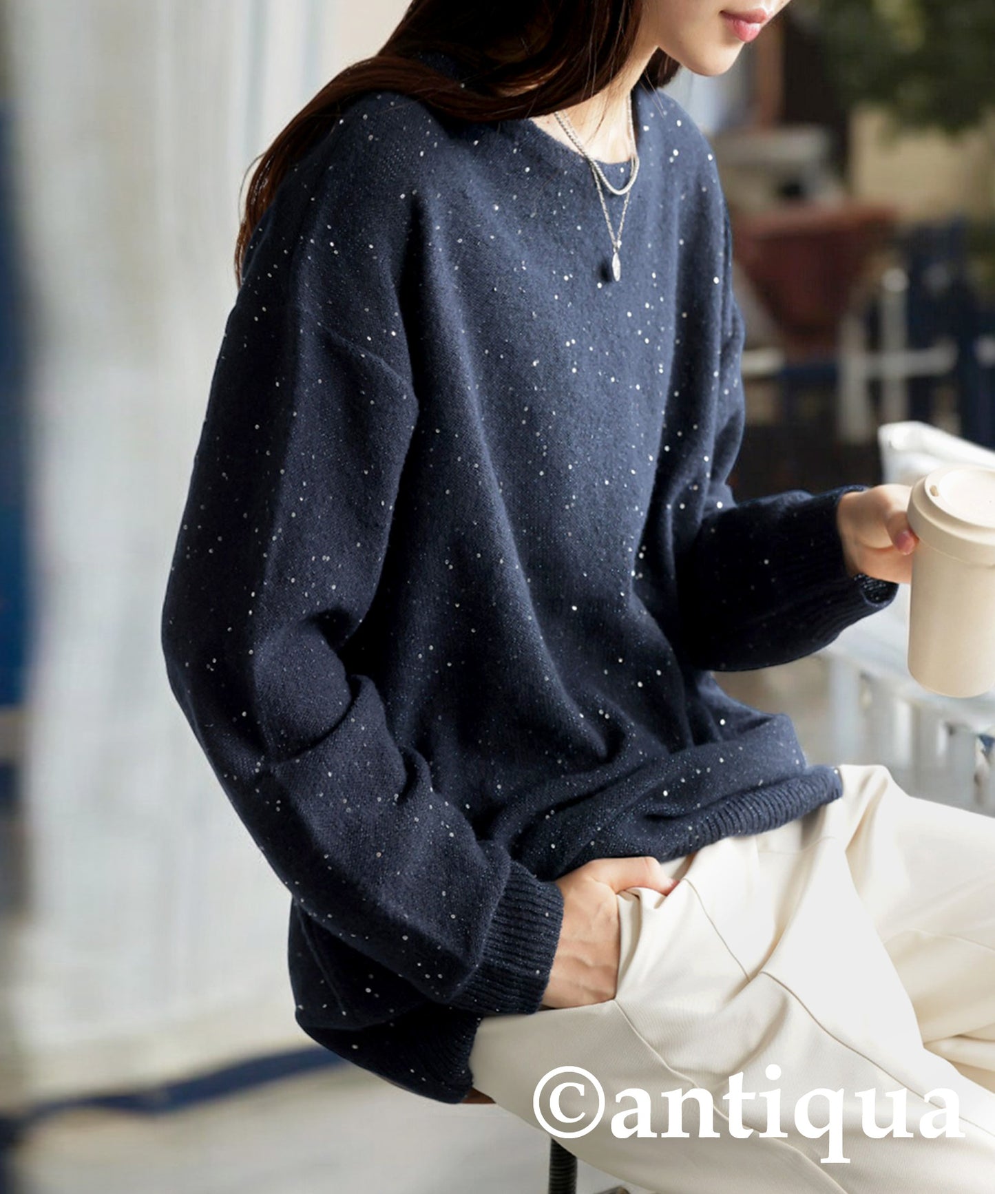 Starry Sky Glitter Knit Ladies