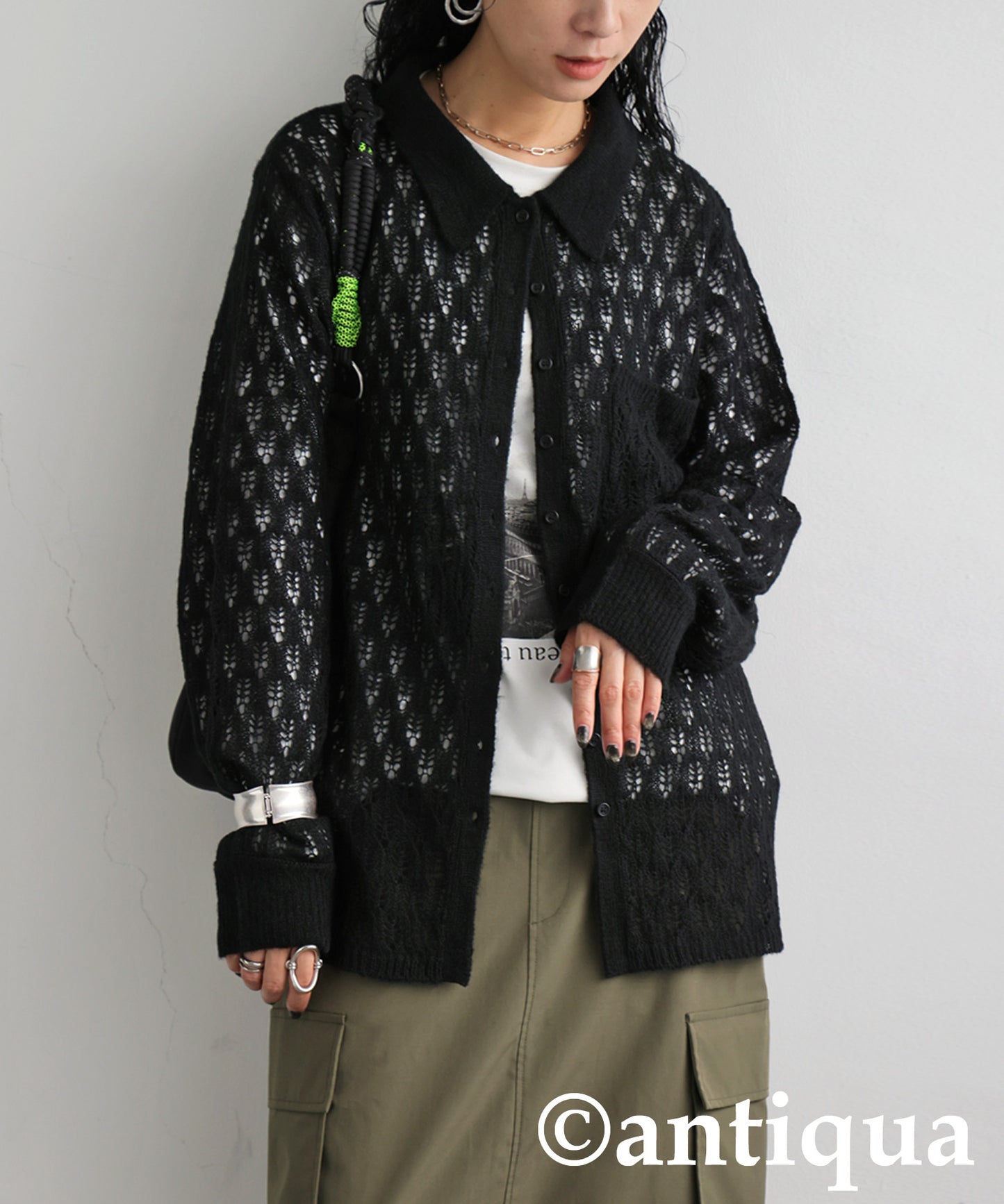 Openwork Shirt Knit Ladies