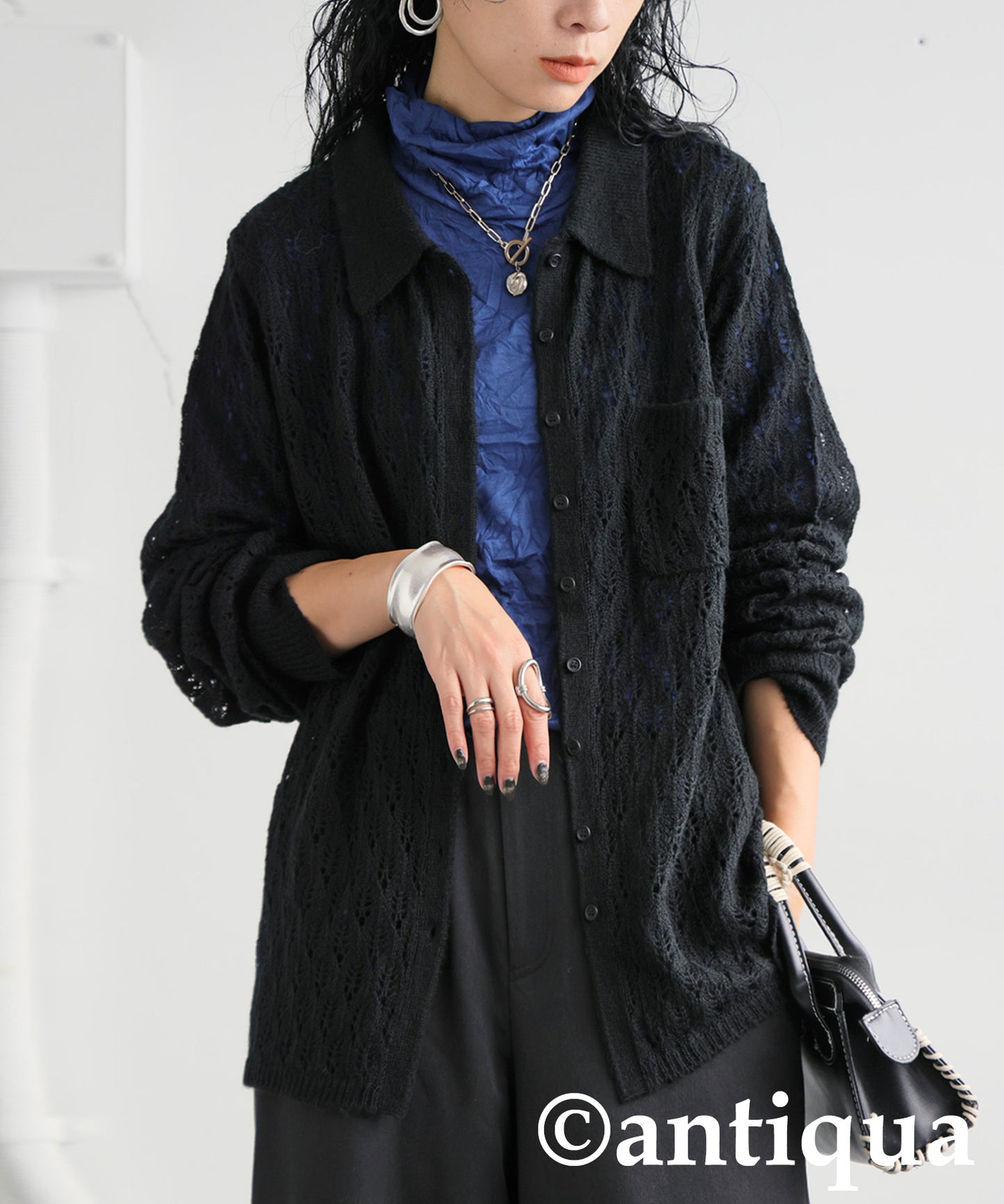 Openwork Shirt Knit Ladies