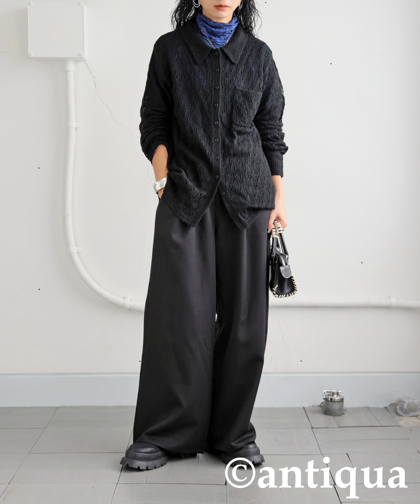 Openwork Shirt Knit Ladies
