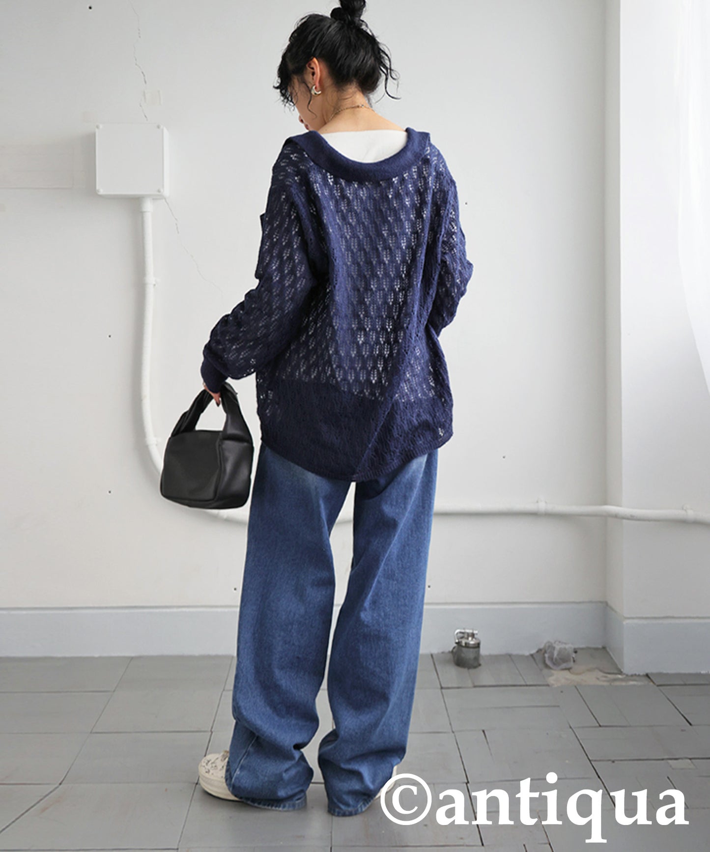 Openwork Shirt Knit Ladies