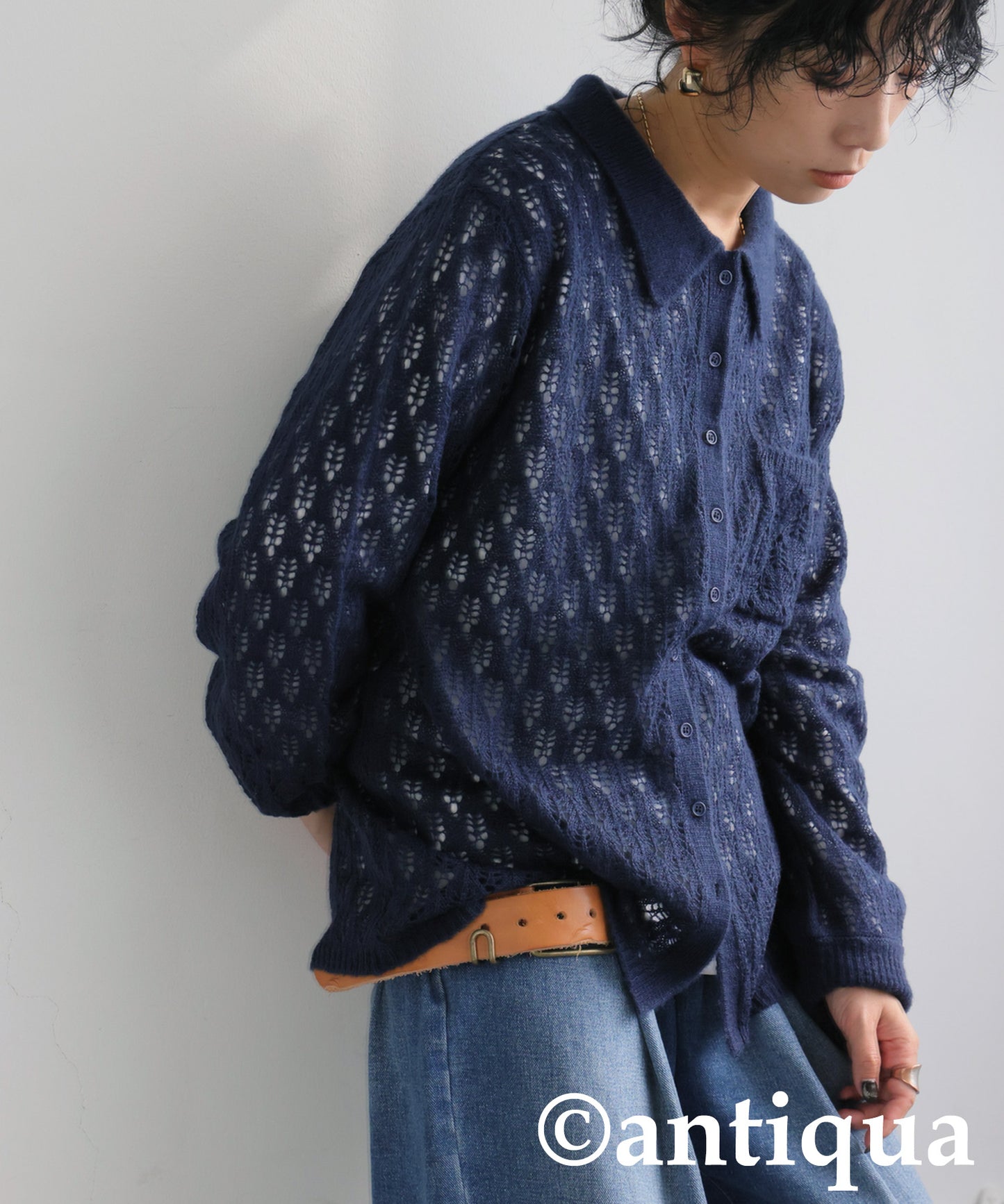 Openwork Shirt Knit Ladies