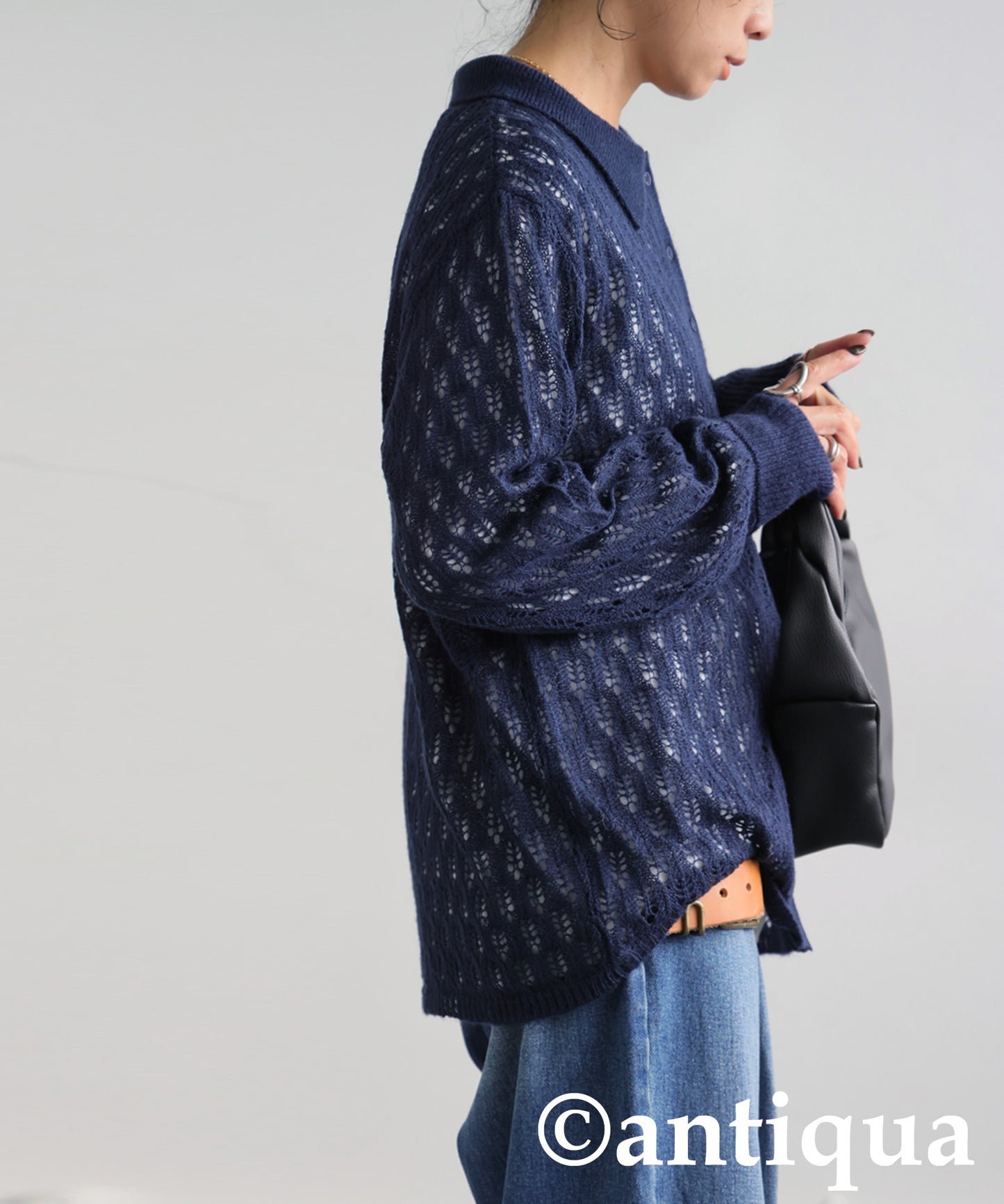 Openwork Shirt Knit Ladies