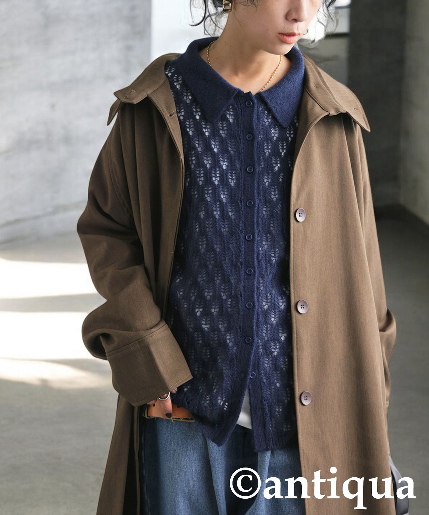 Openwork Shirt Knit Ladies