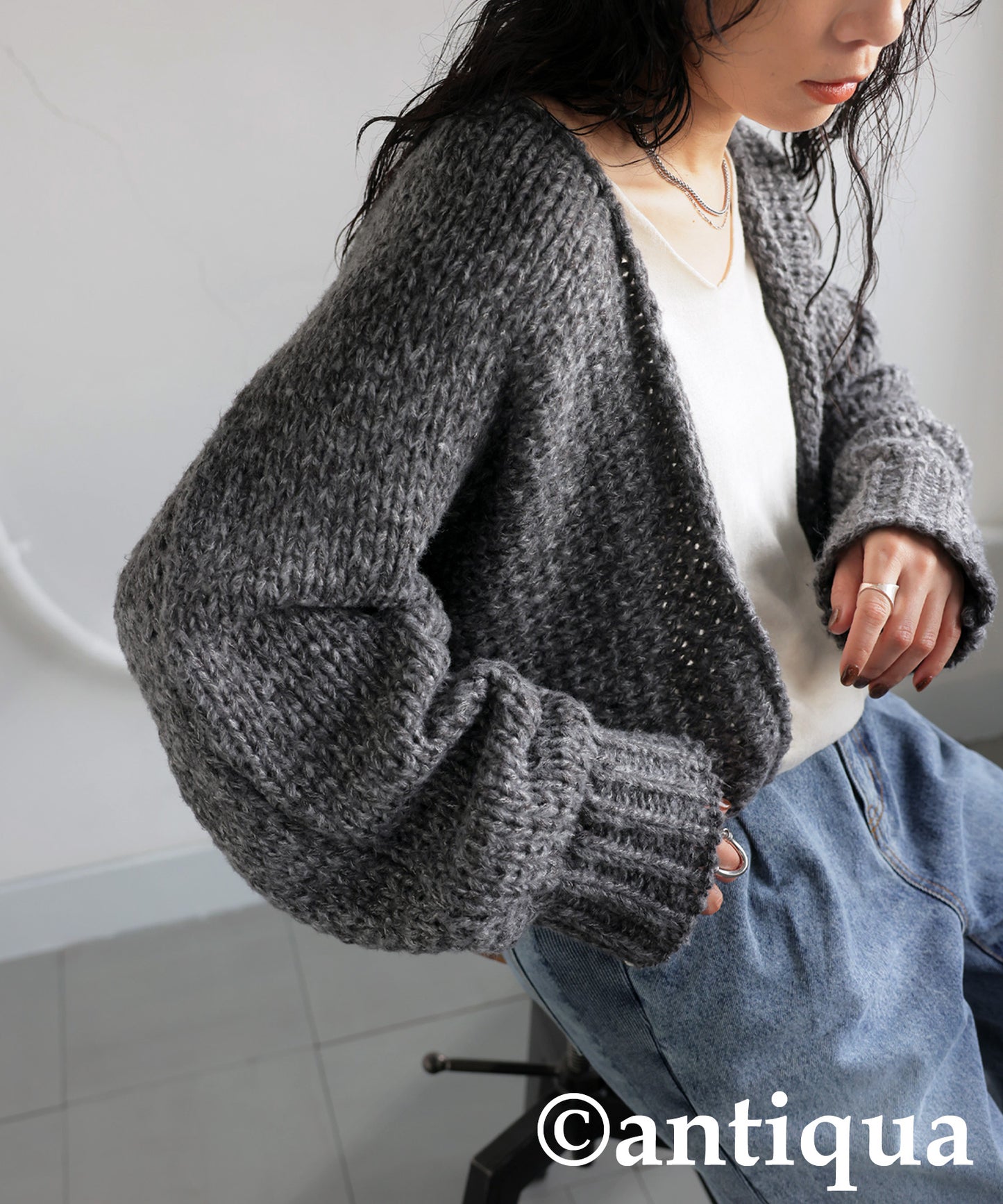 Short Knit Cardigan Ladies